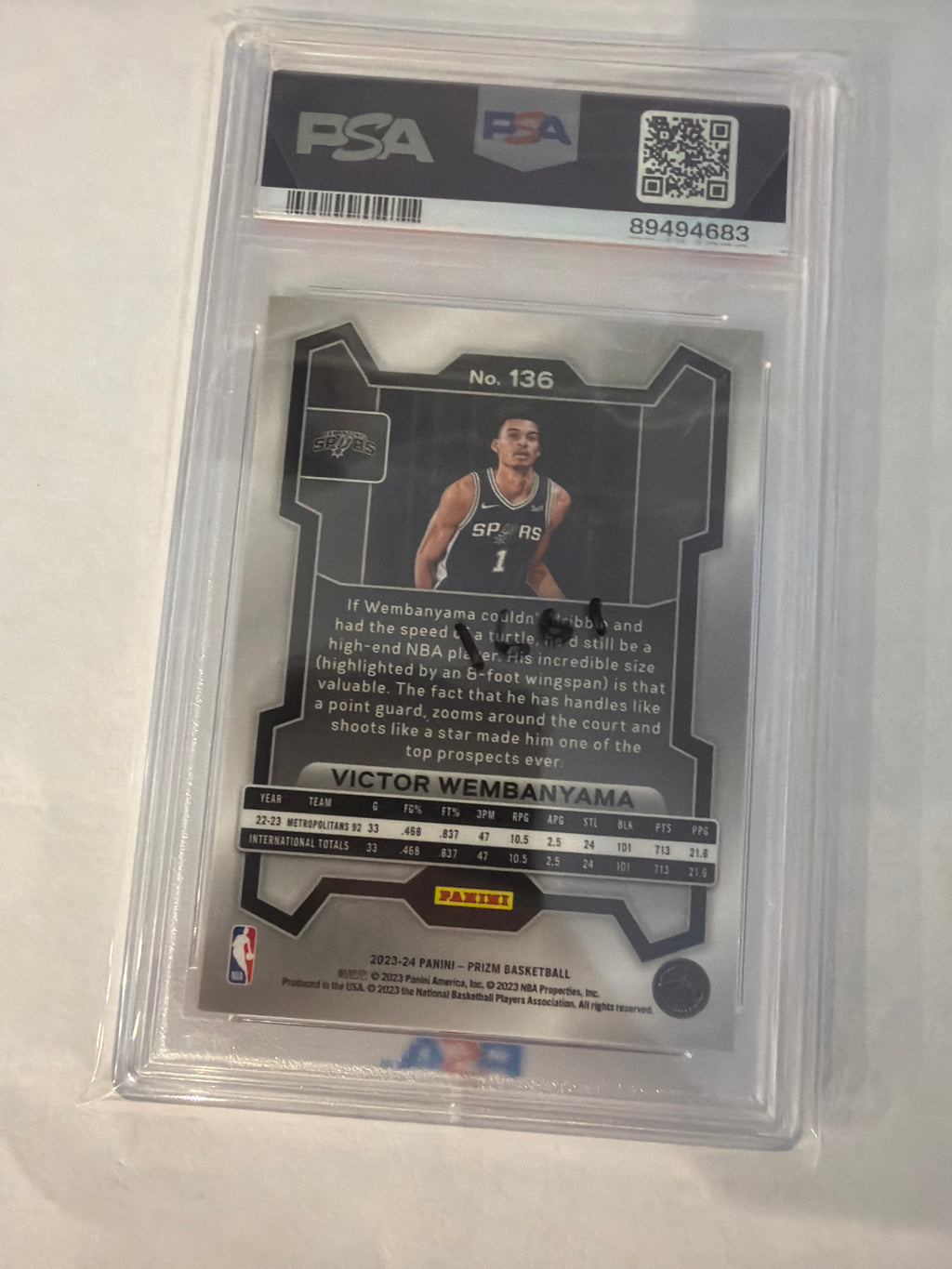 2023 Prizm Victor Wembanyama PSA9
