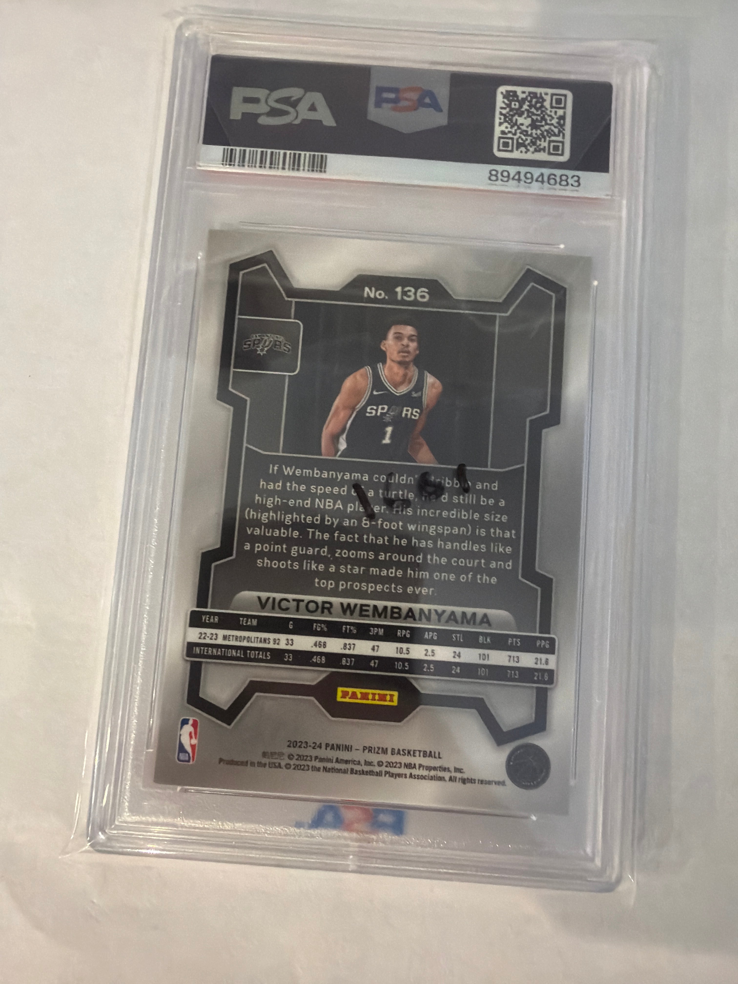 2023 Prizm Victor Wembanyama PSA9