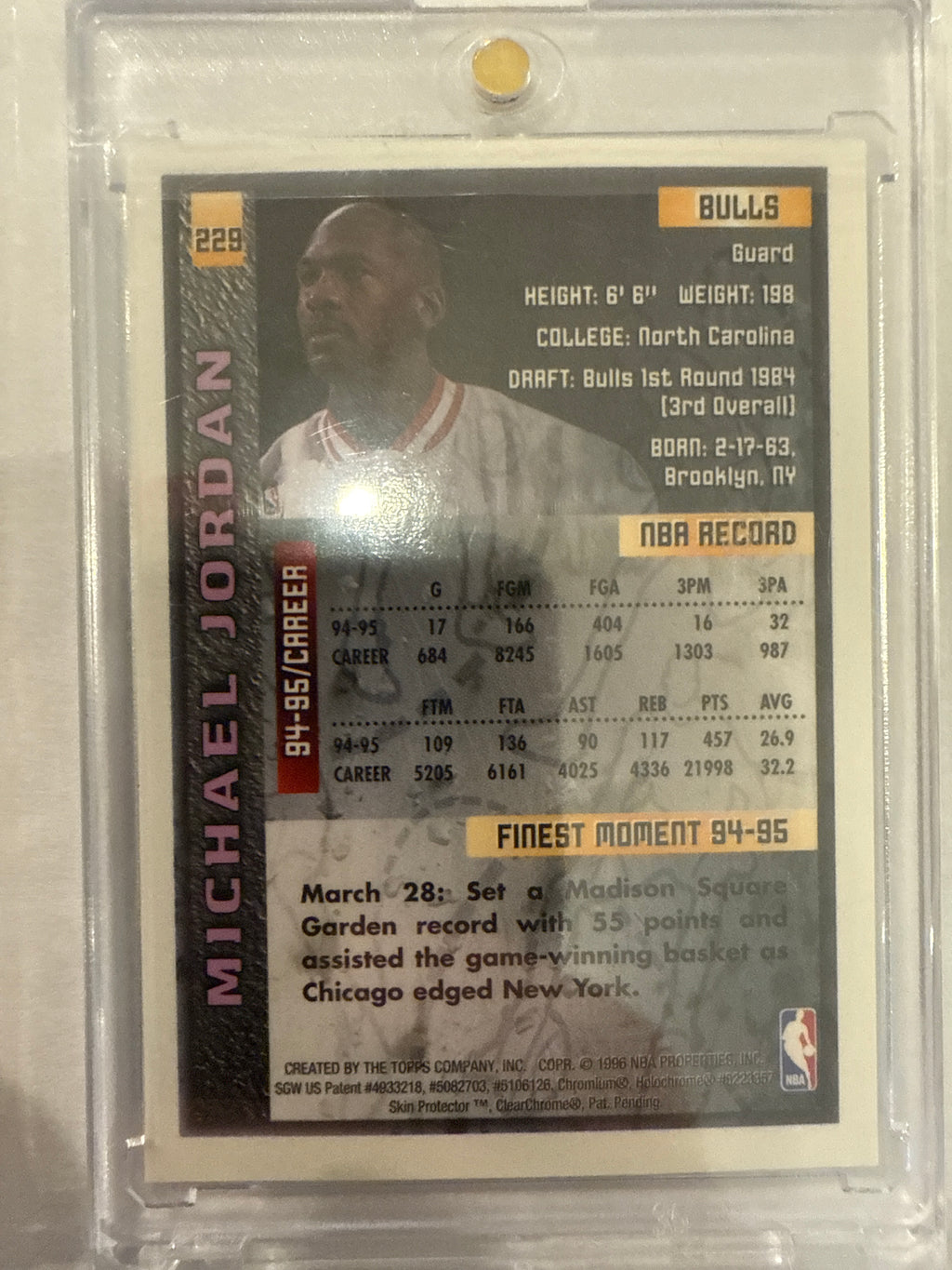 1996 Topps Finest Michael Jordan