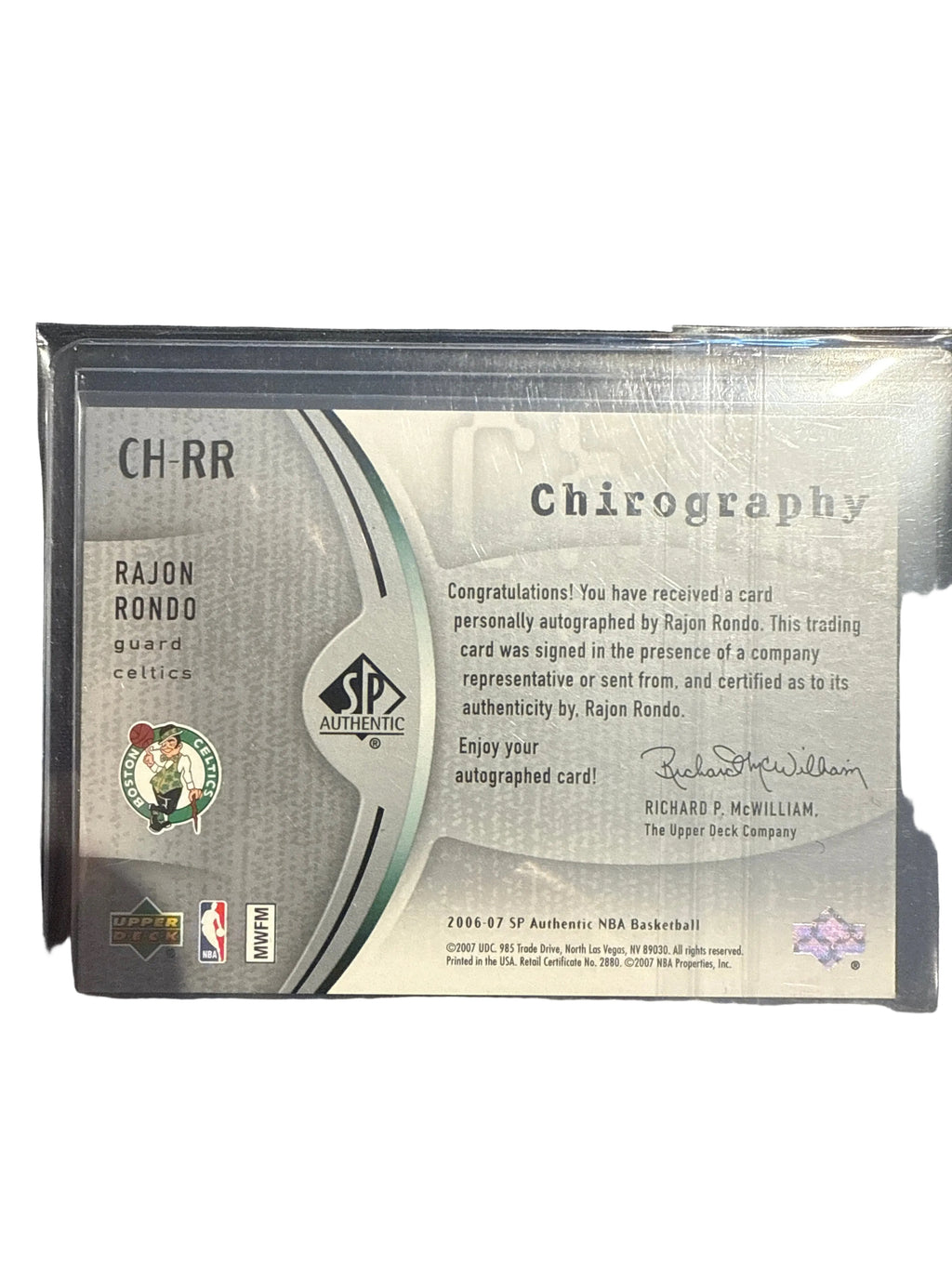 2000 SP Authentic Rajon Rondo Chirography