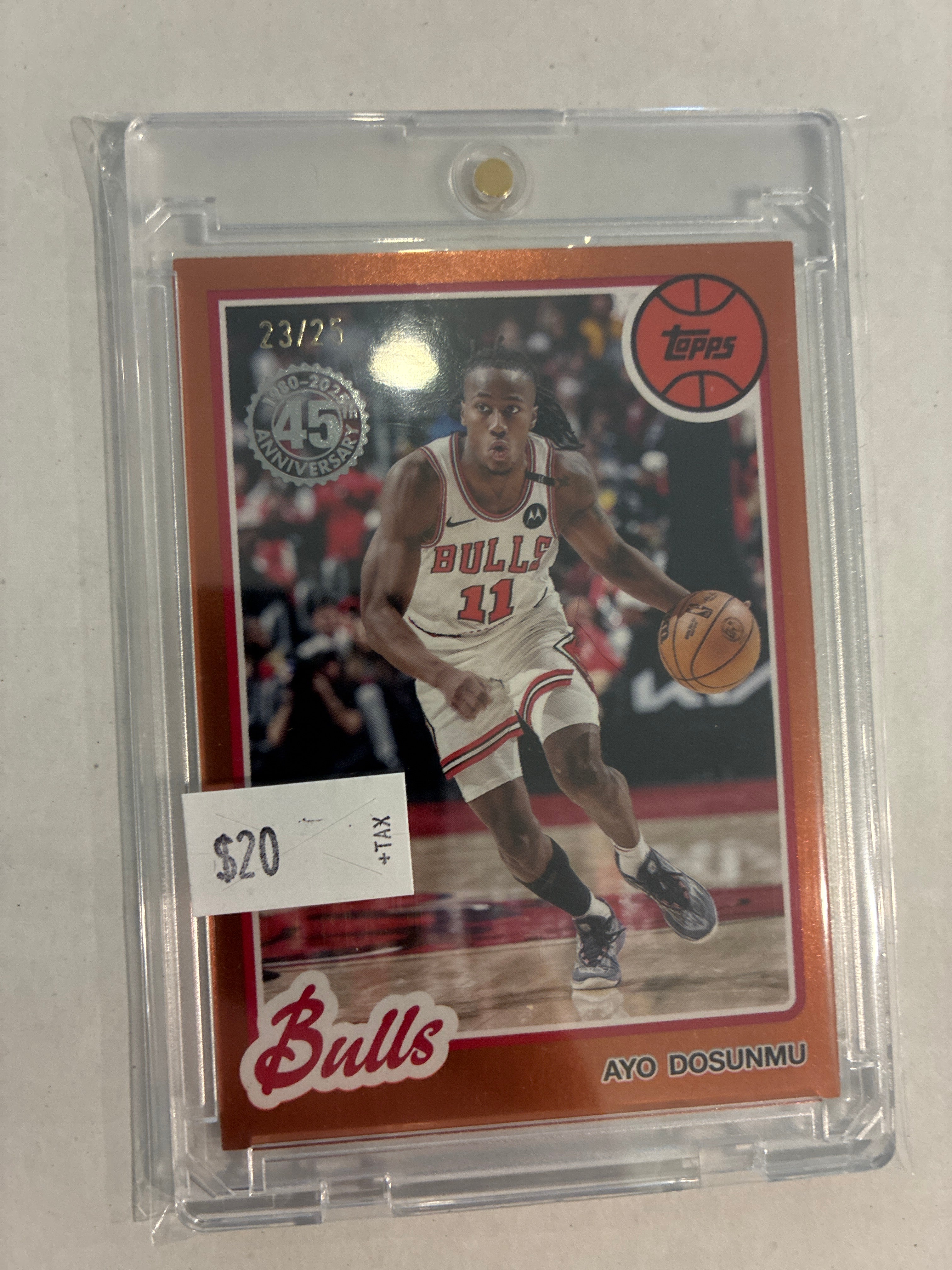 2025 Topps Ayo Dosunmu 45th Anniversary Orange 23/25