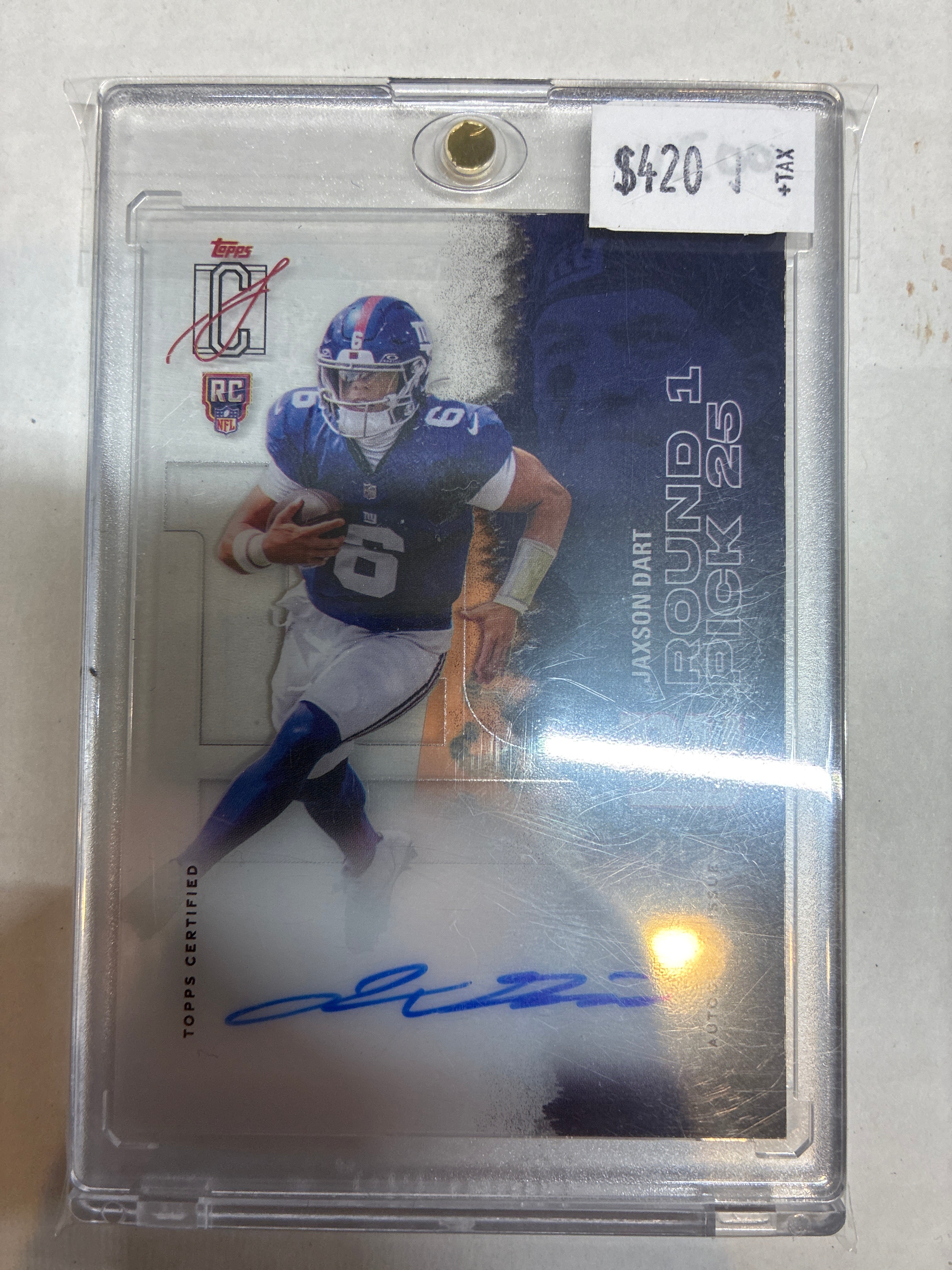 2025 Topps Signature Class Rookie Class Crystal Clear Autographs Jaxson Dart #RCCL-JD