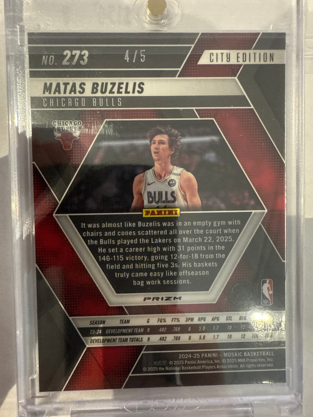 2024/25 Mosaic Matas Buzelis Neon Green Disco 4/5