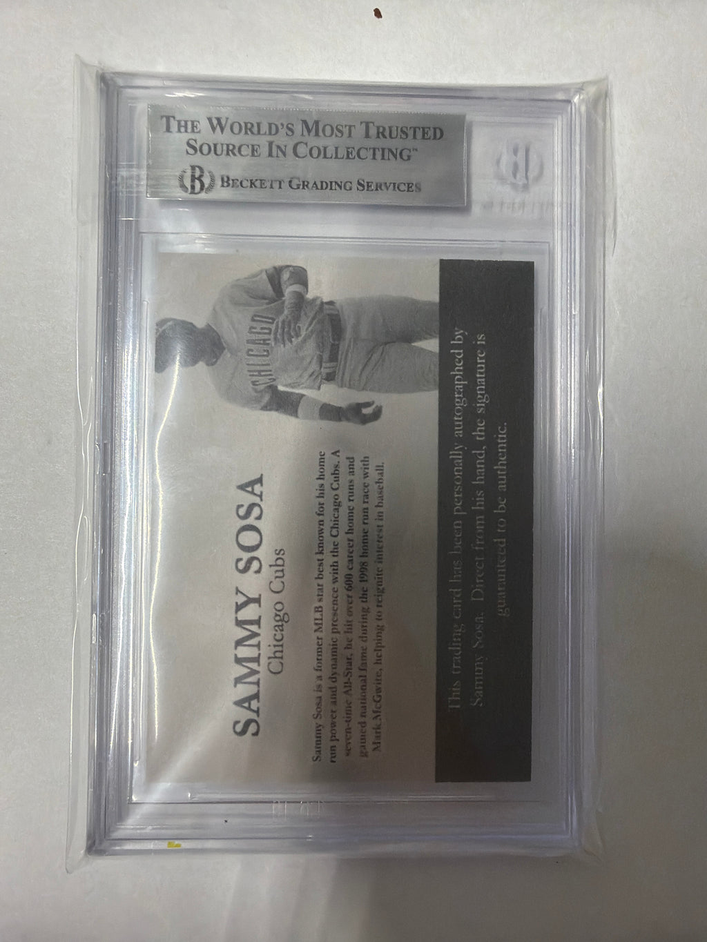 Custom Sammy Sosa Beckett