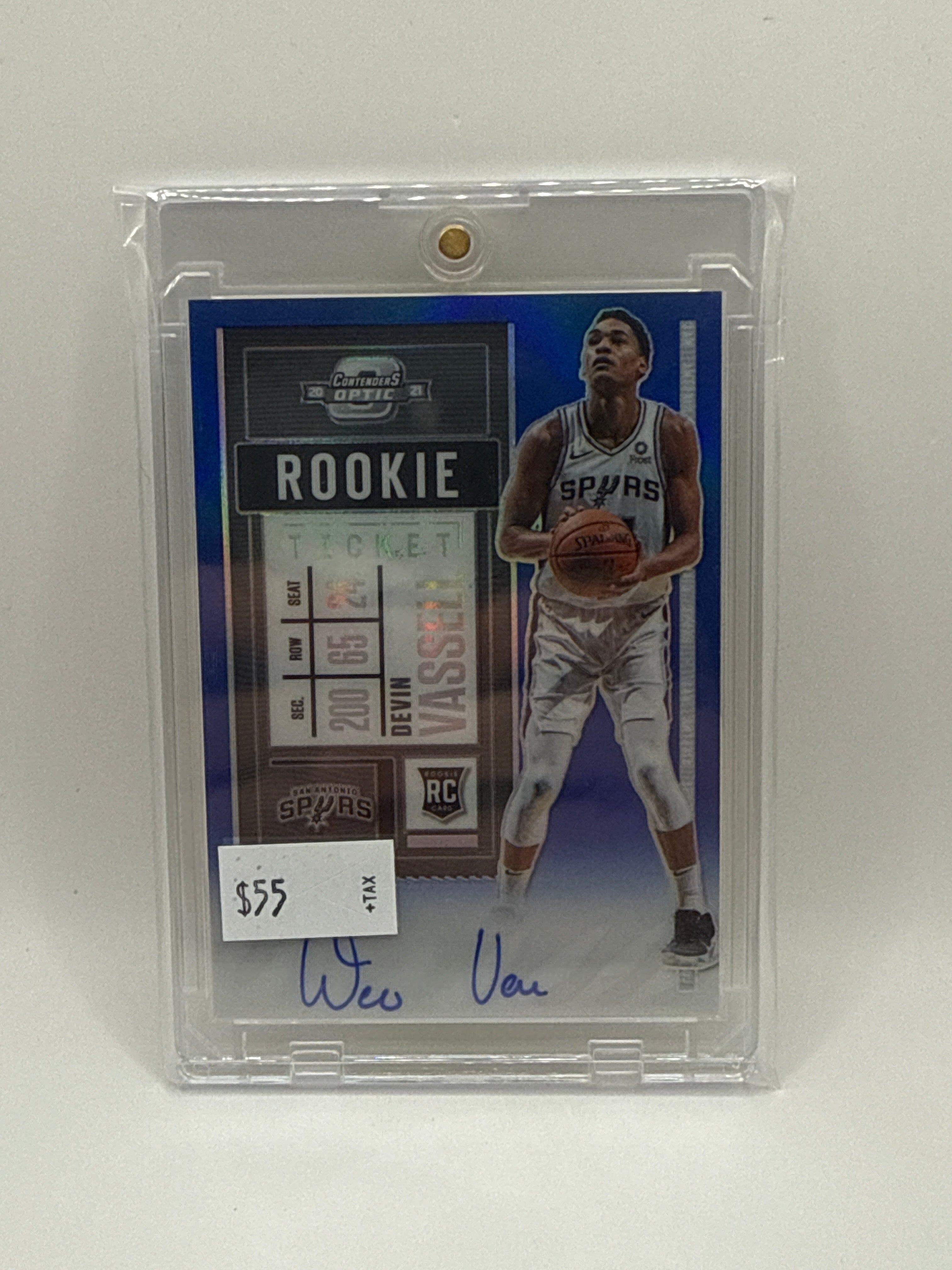 2021 Contenders Optic Devin Vassell rookie autograph blue 67/99