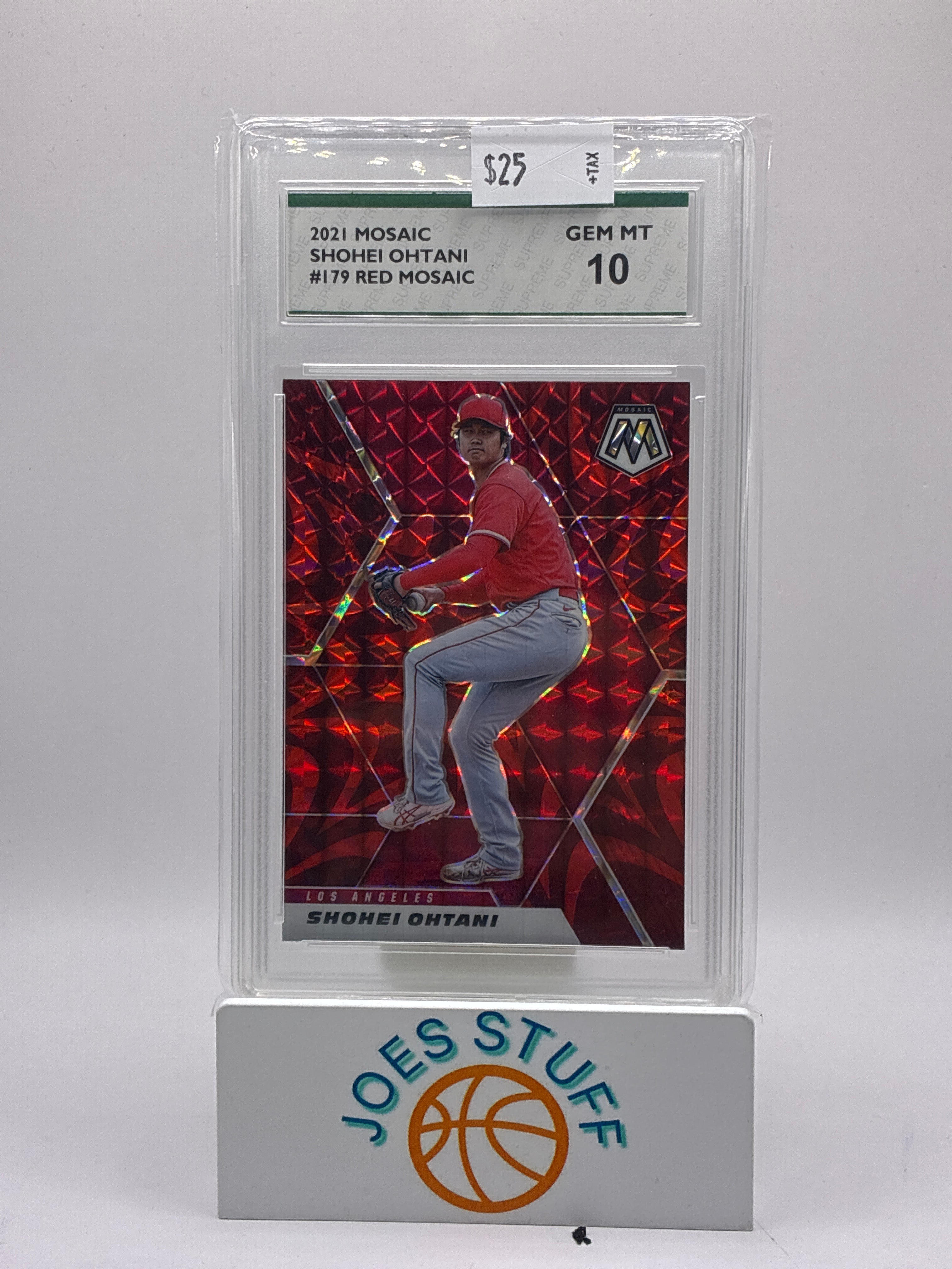 2021 Panini Mosaic Shohei Ohtani Reactive Red Mosaic Prizm SP10