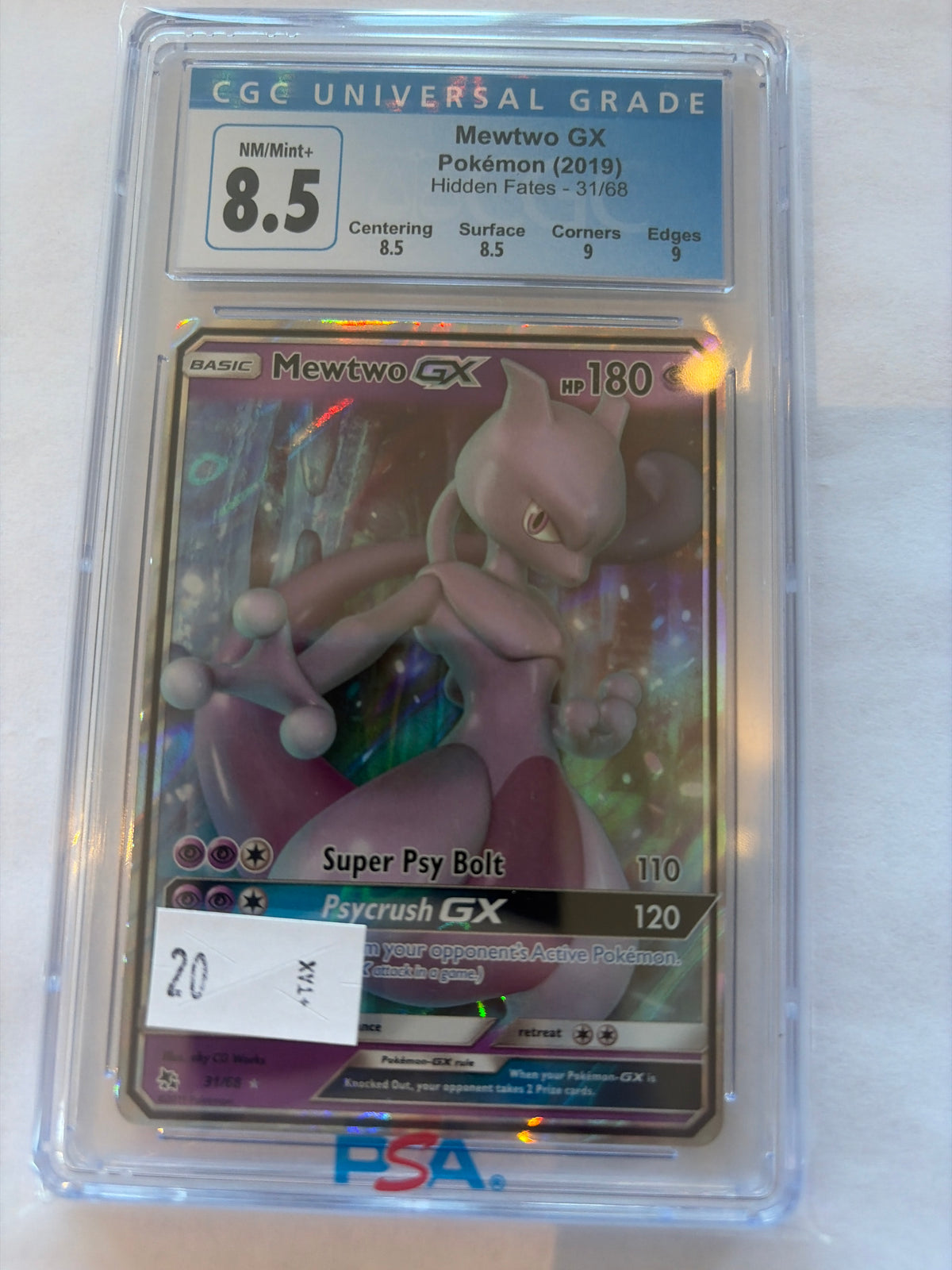 Mewtwo GX 31/68 CGC 8.5