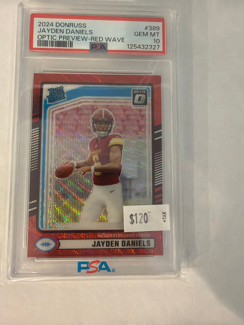 2024 Donruss Jayden Daniels optic preview red wave