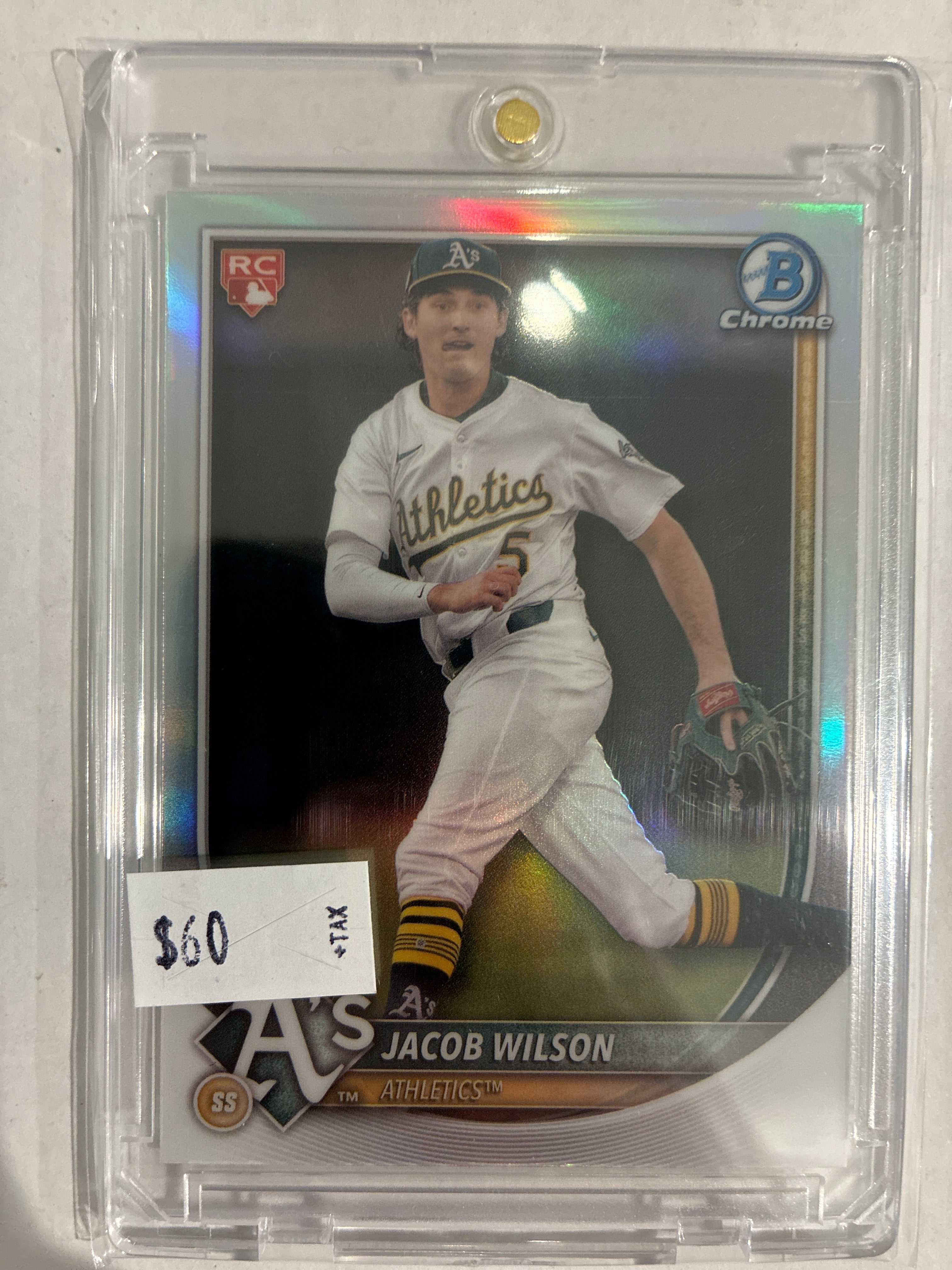 2025 Topps Bowman Chrome Jacob Wilson Rookie Red Chrome Variation