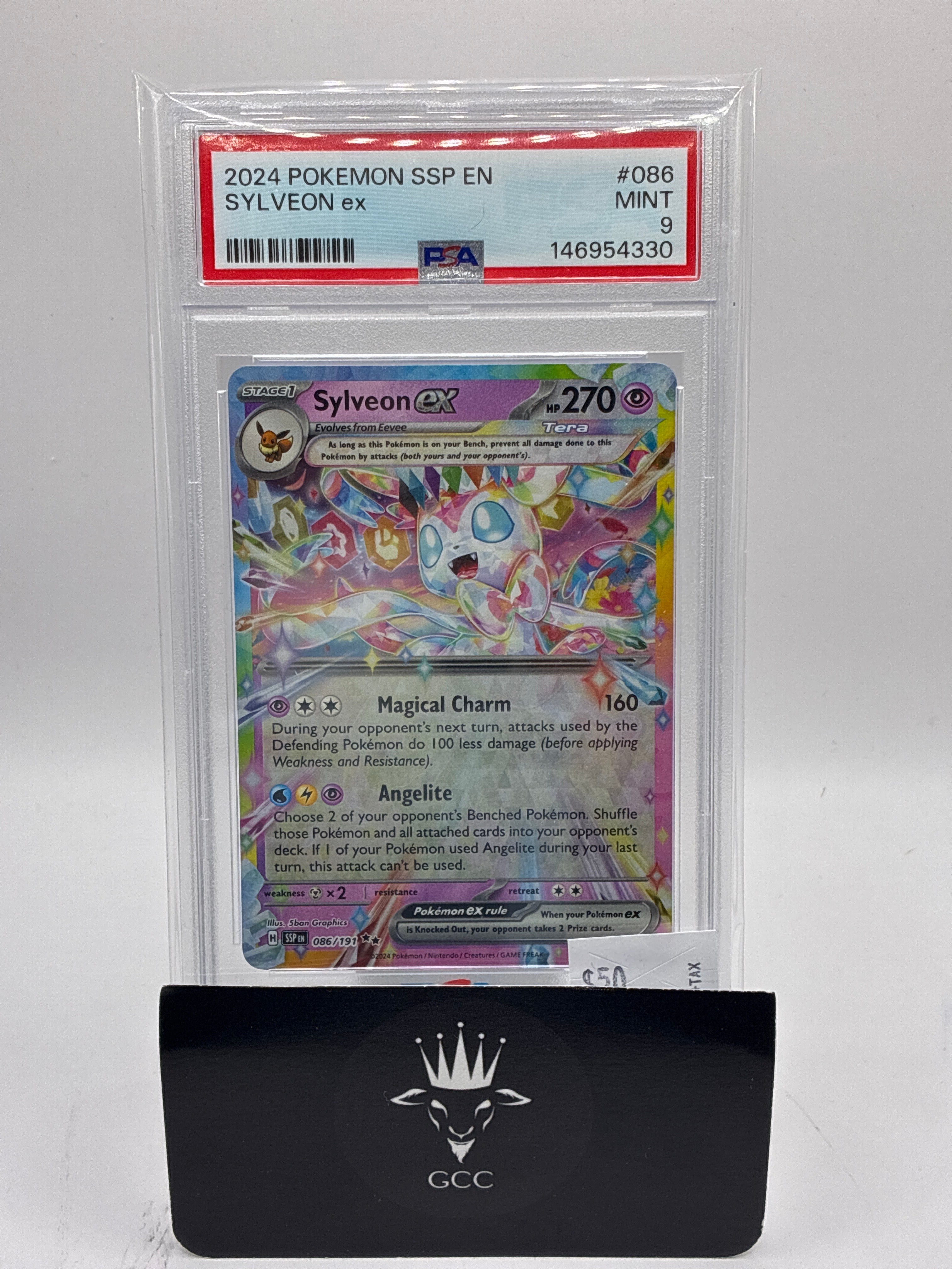 Sylveon 086/191 Sv08: Surging Sparks Holo PSA 9