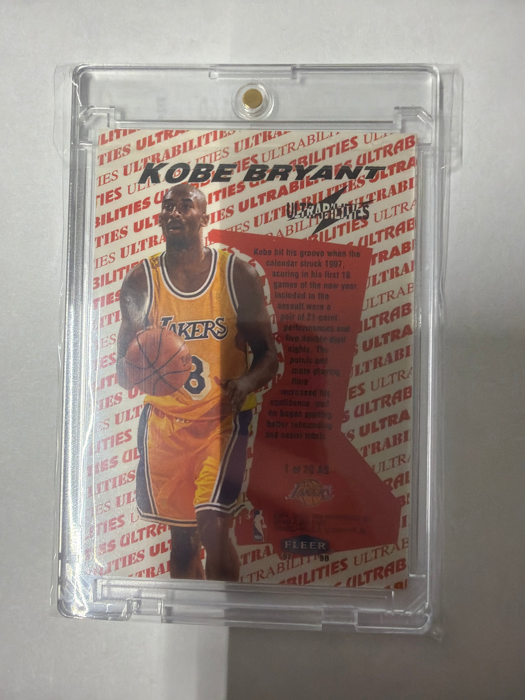 1997/98 fleer Kobe Bryant Ultra Bilities