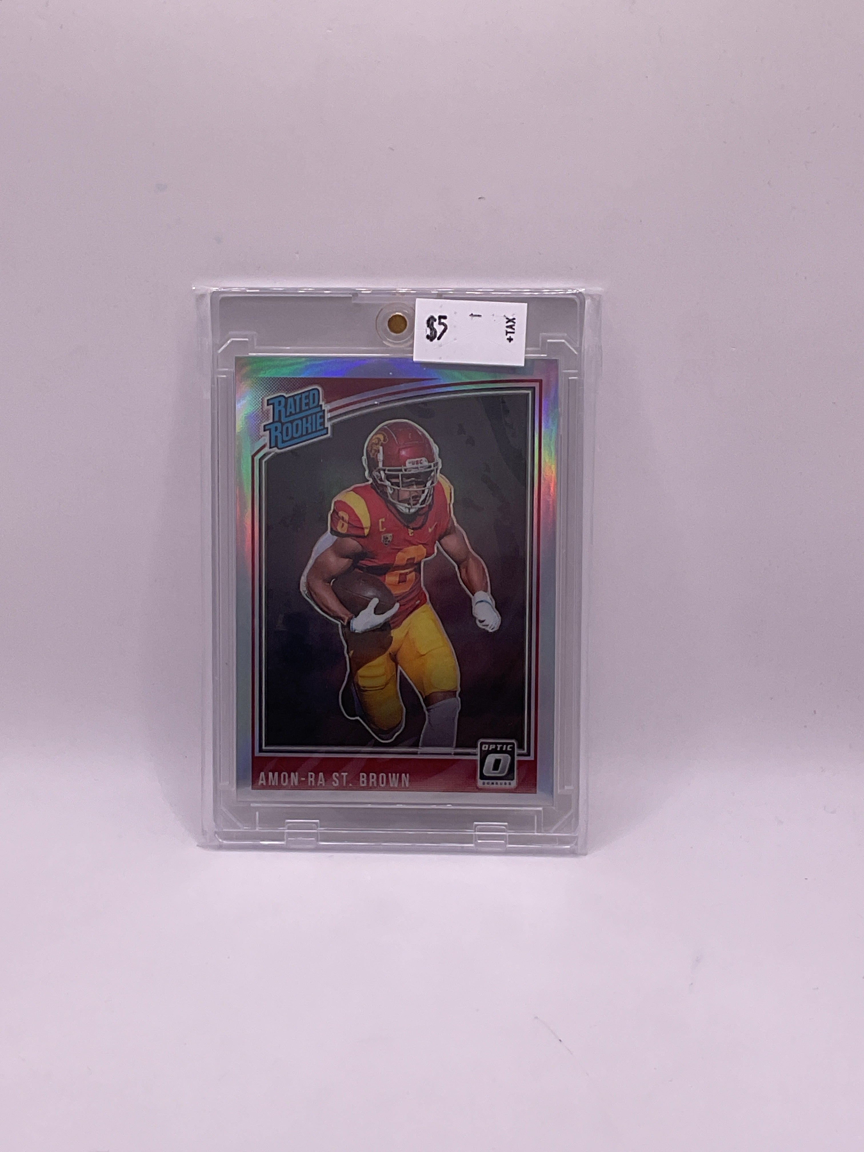2021 Panini Chronicles Draft Picks Donruss Optic Rated Rookie Amon-Ra St Brown Holo