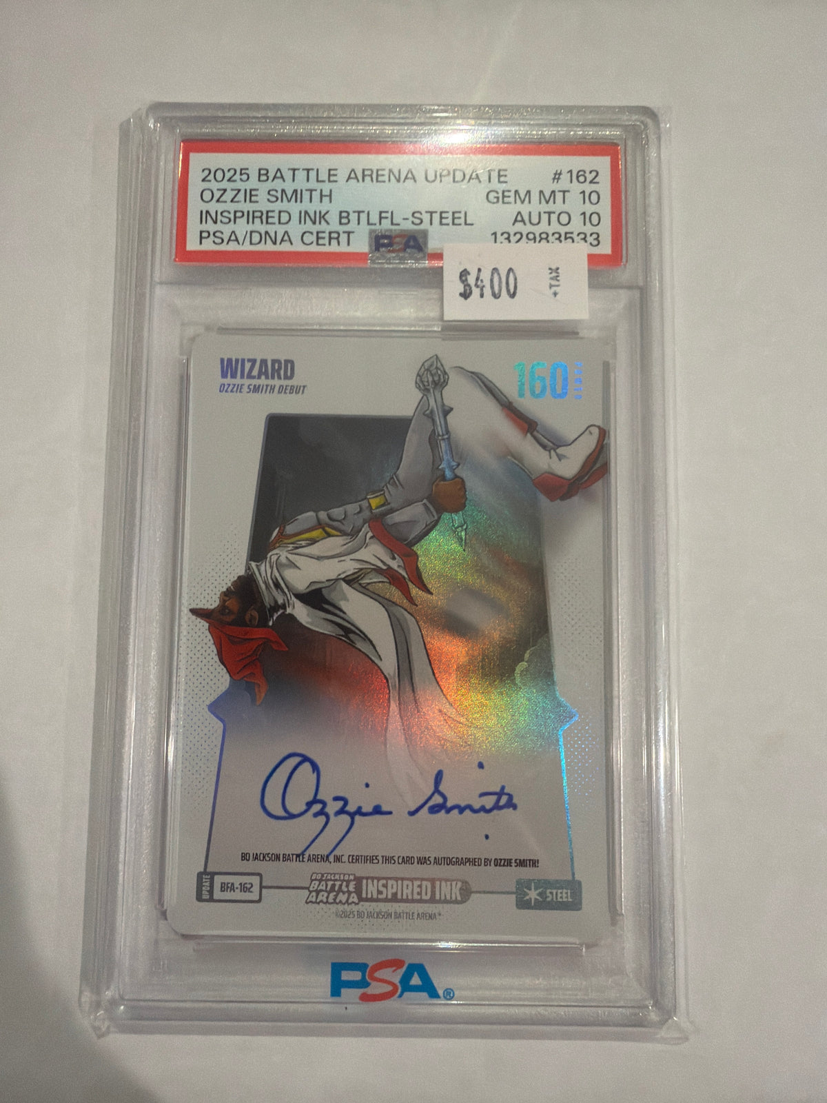 2025 Battle Arena Update Autograph Ozzie Smith PSA 10/10