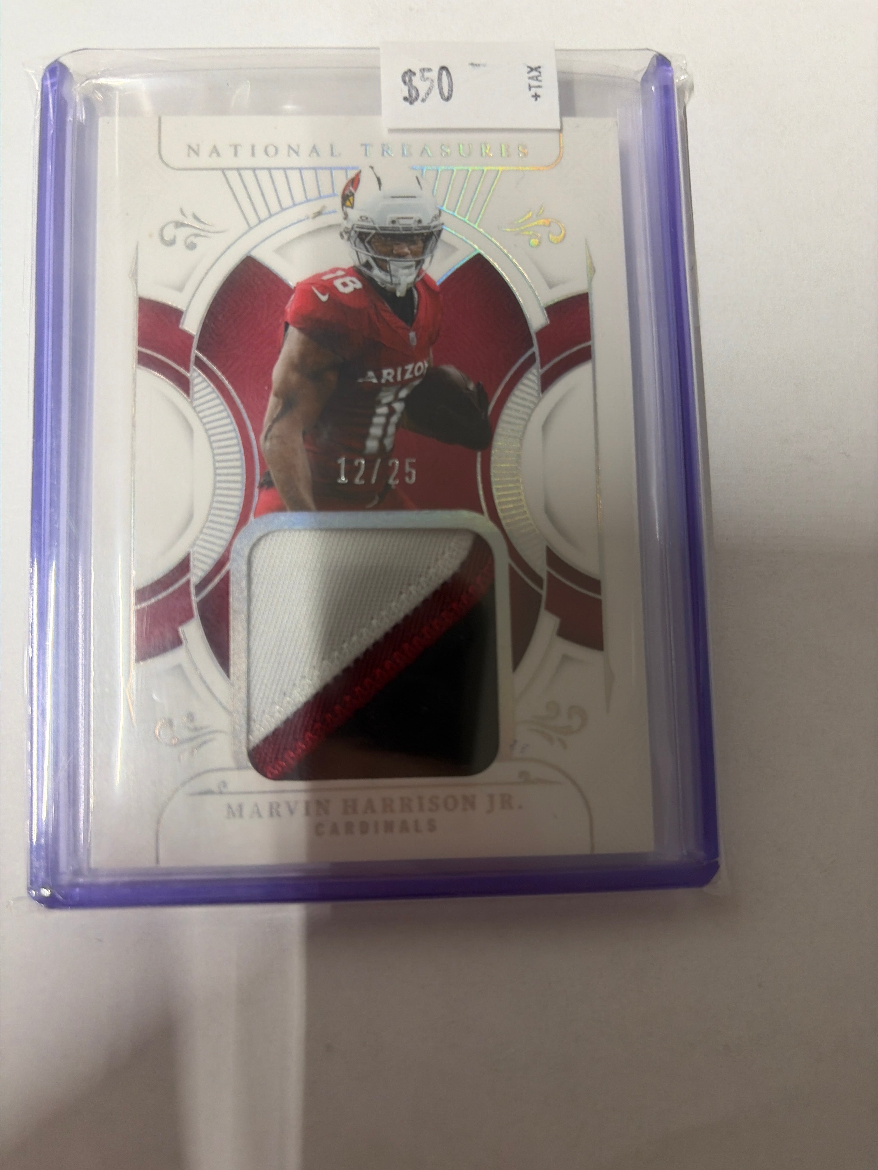 2025 national treasures Marvin Harrison Junior patch ￼