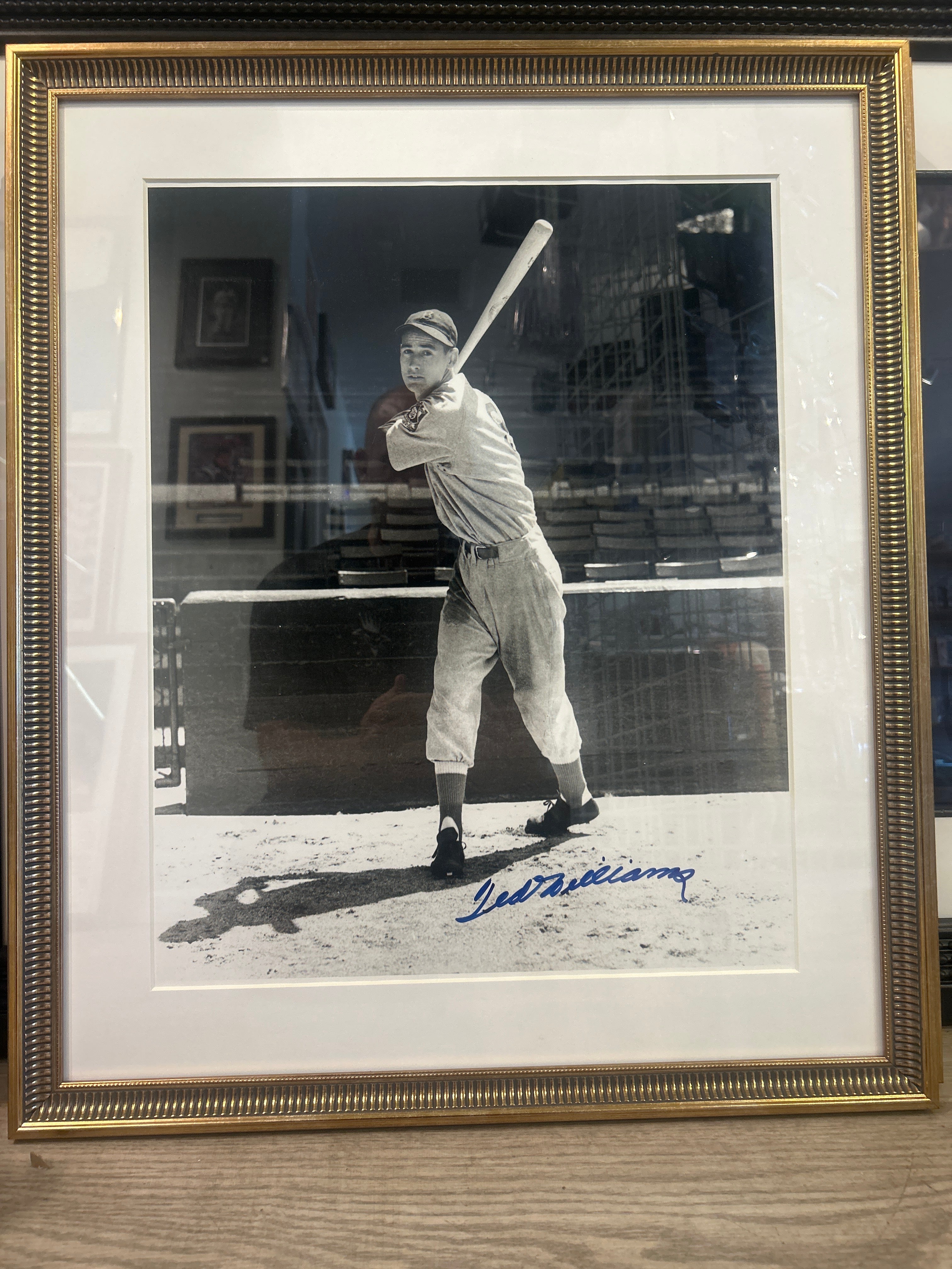 Ted Williams Autographed Framed Photo JSA Certified