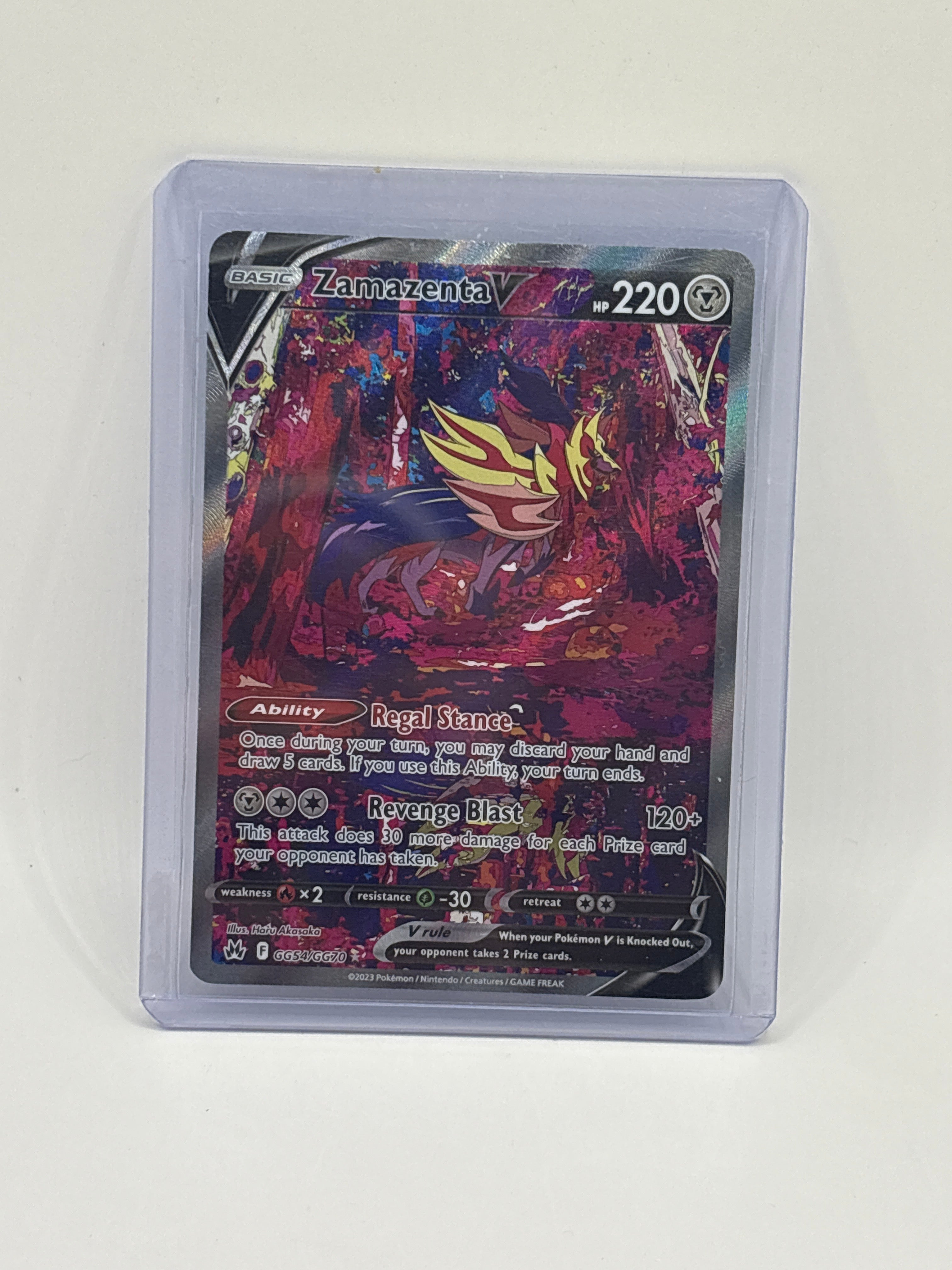 Pokemon Zamazenta V Crown Zenith Galarian Gallery Full Art Holo GG54/GG70