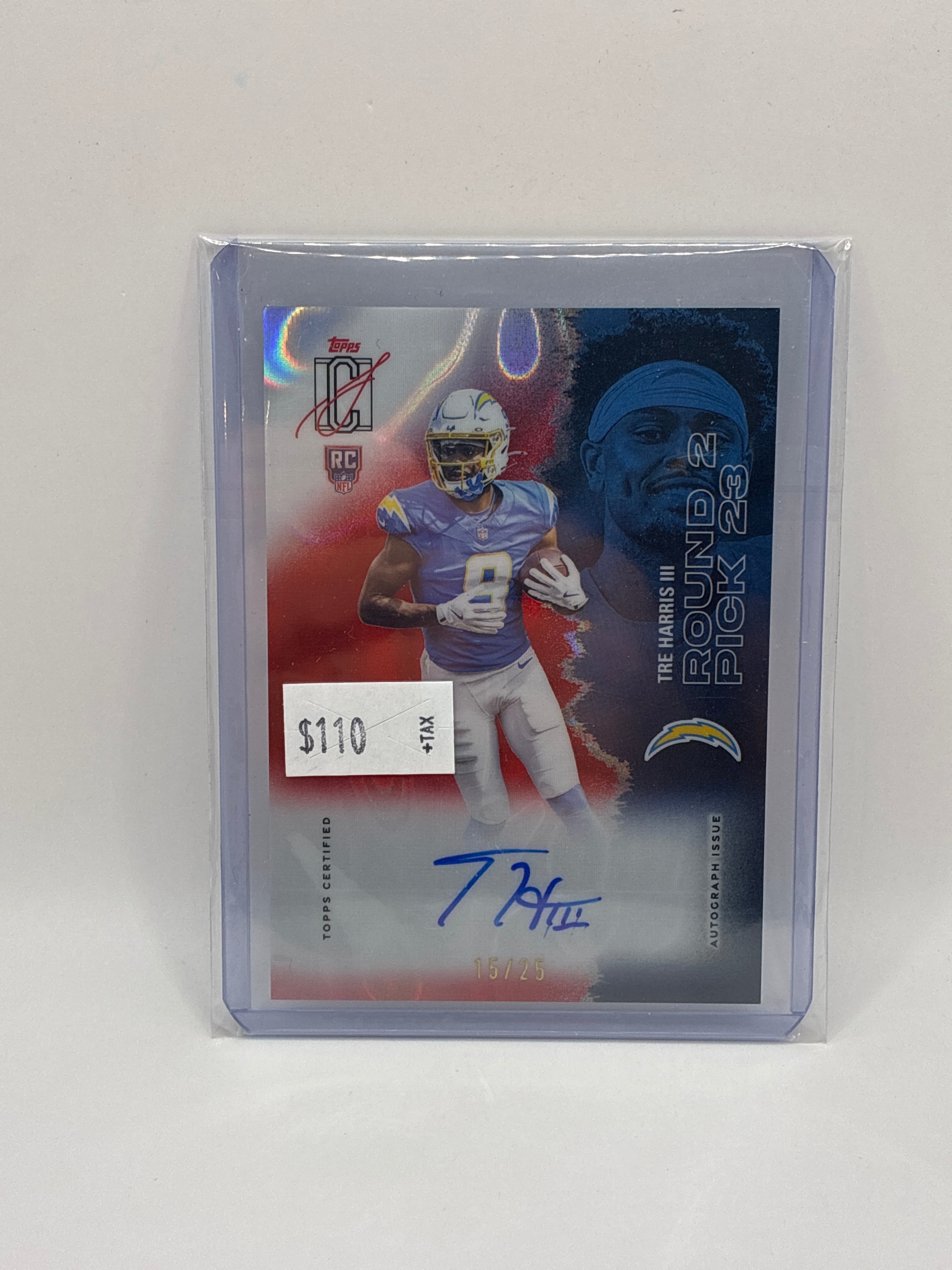 2025 Topps Signature Class Tre Harris III Silver Auto 15/25