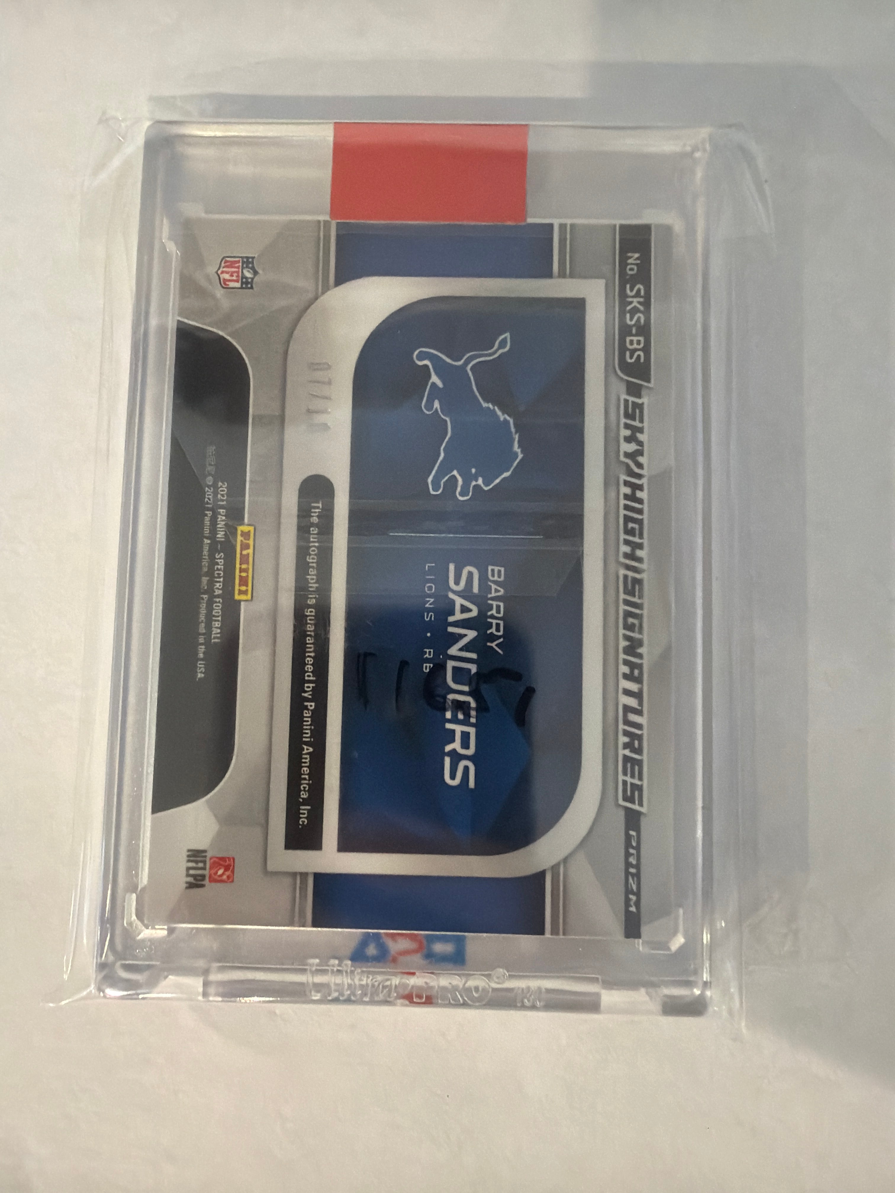 2021 spectra Barry sanders auto 7/10