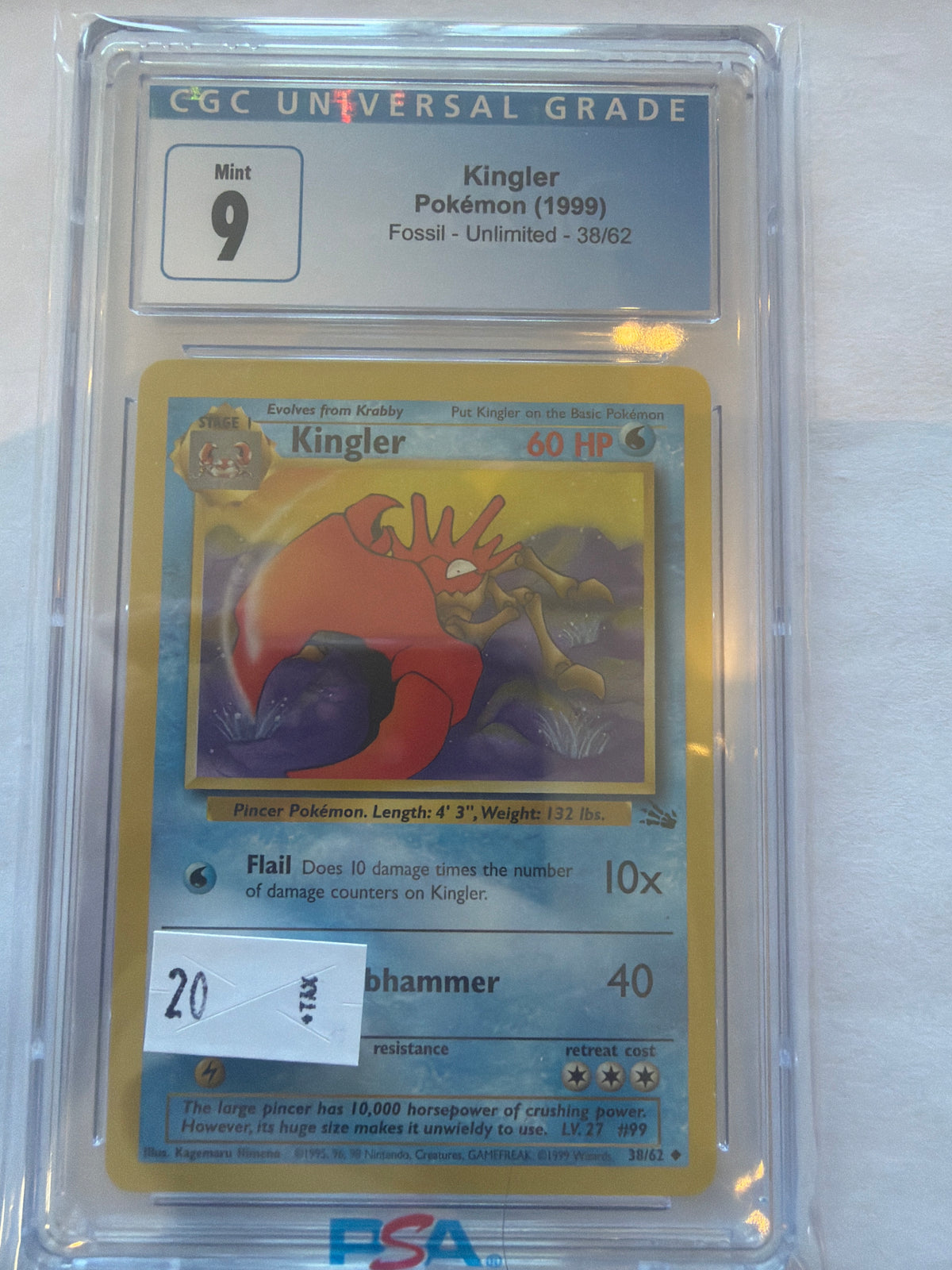 Kingler 38/62 CGC 9