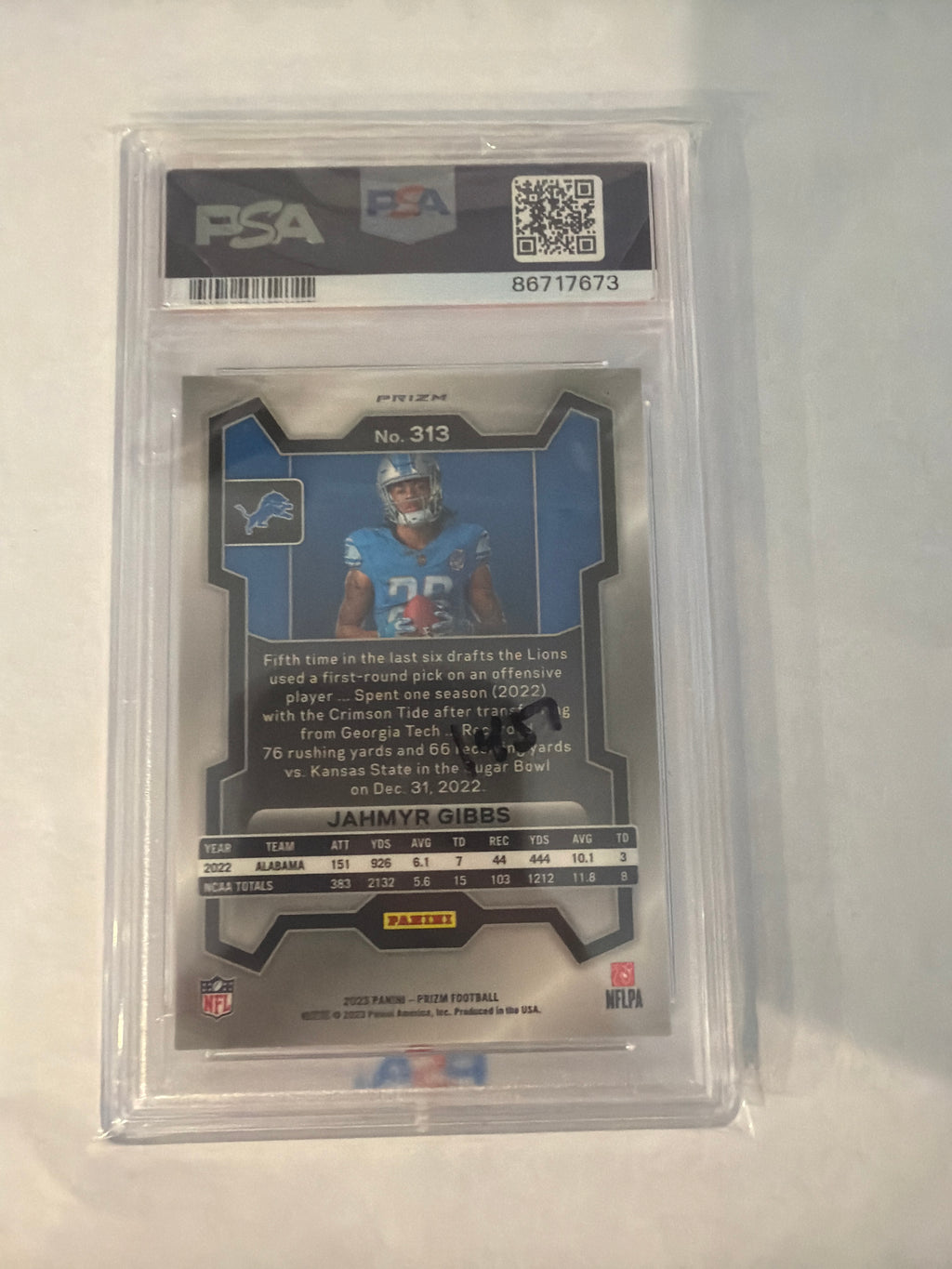 2023 Prizm Jahmyr Gibbs Variation PSA10