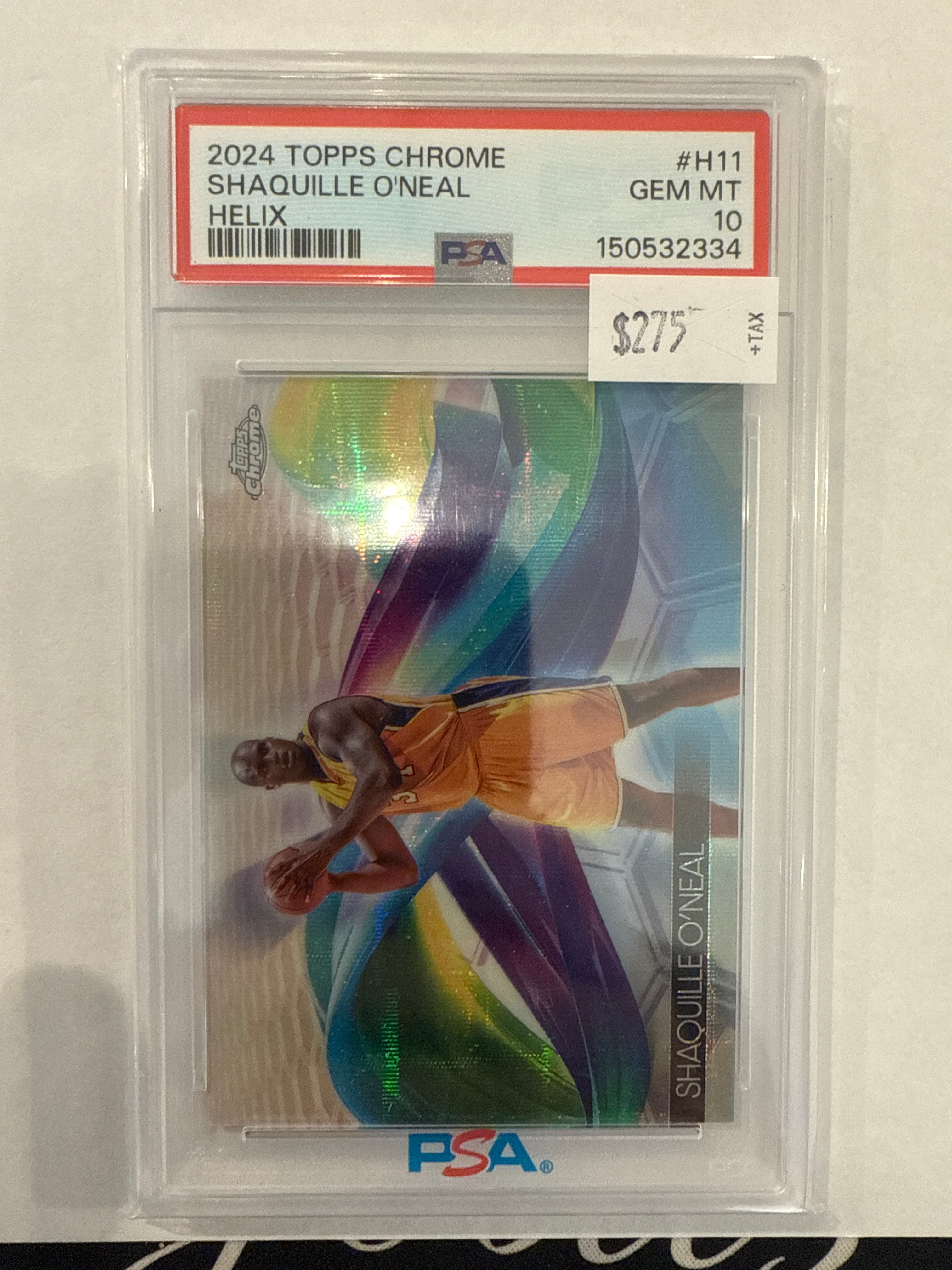 2024 Topps Chrome Shaquille ONeal Helix PSA 10