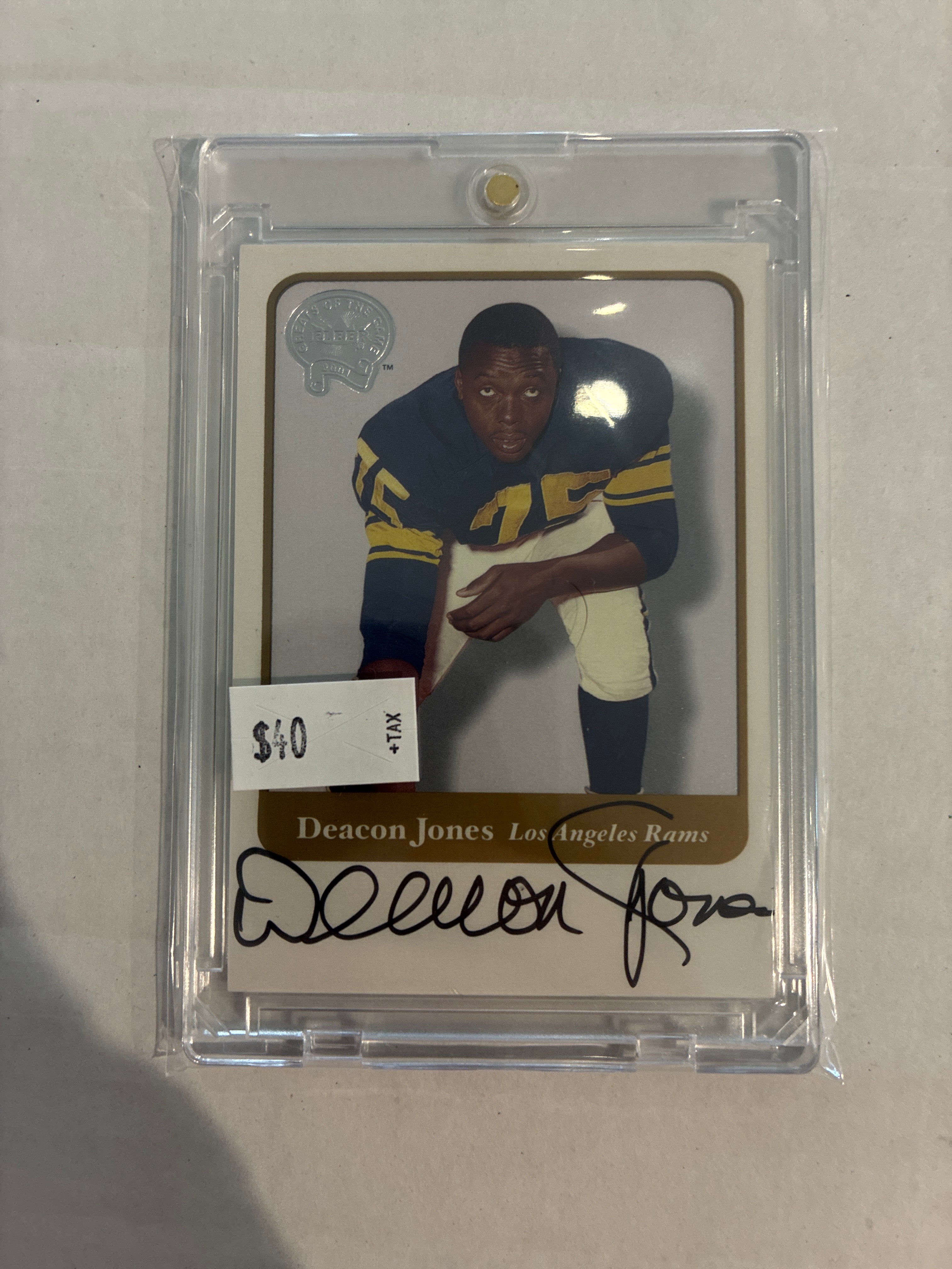 2001 Fleer Greats of the Game Deacon Jones Auto
