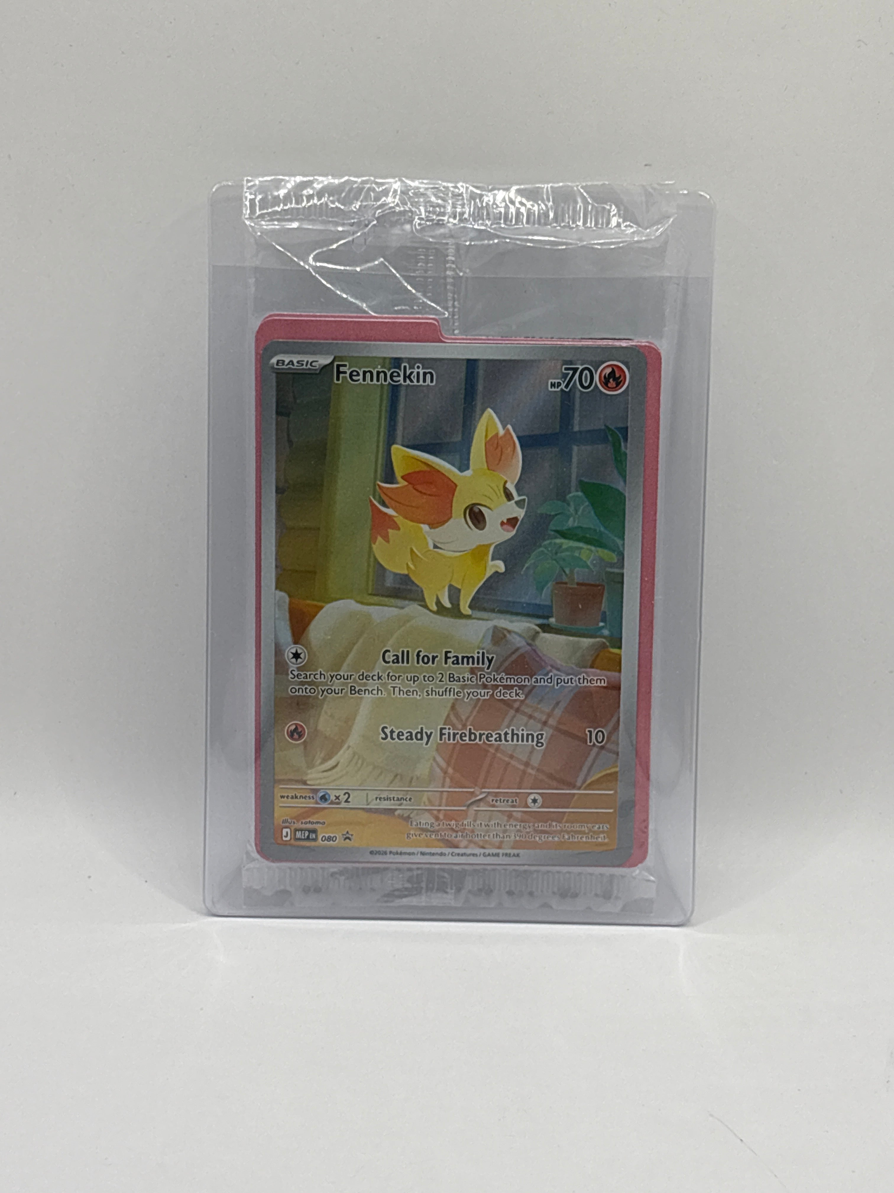 Pokemon Fennekin MEP 080 - Black Star Promo ME04: Chaos Rising ETB Promo NM