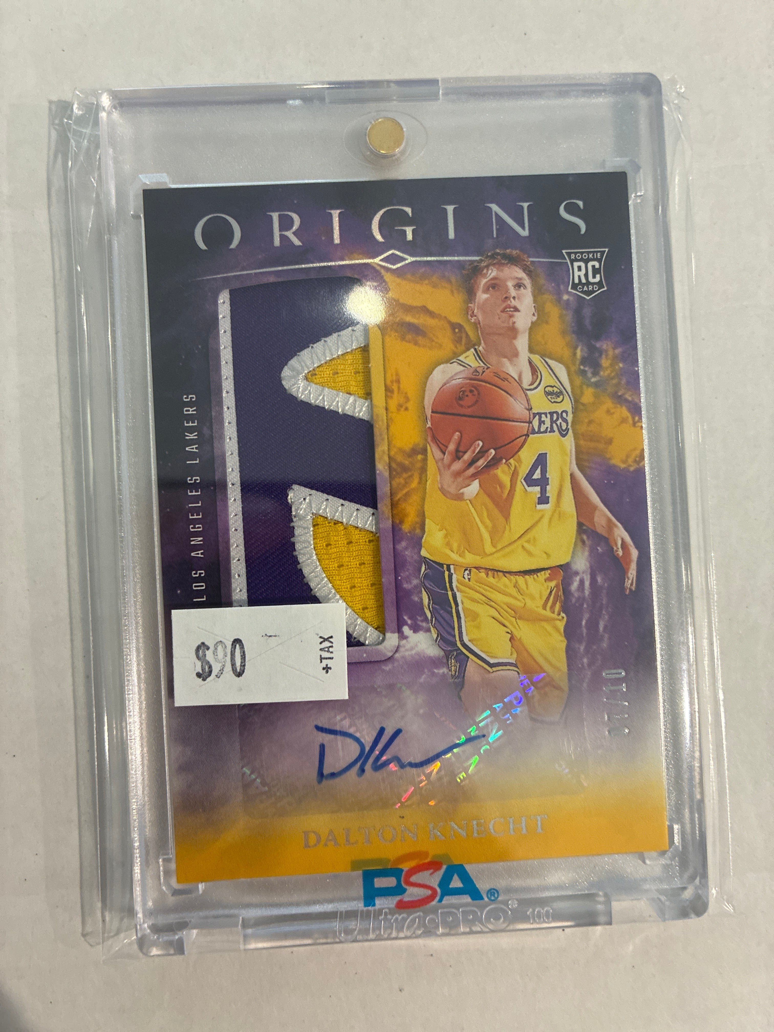 2025 Panini Origins Dalton Knecht RPA Gold 07/10