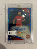 2025-26 Topps Chrome Premier League Autographs Ryan Giggs Blue Refractor 029/150