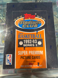 1992-93 Stadium Club Basketball series 1 sealed box