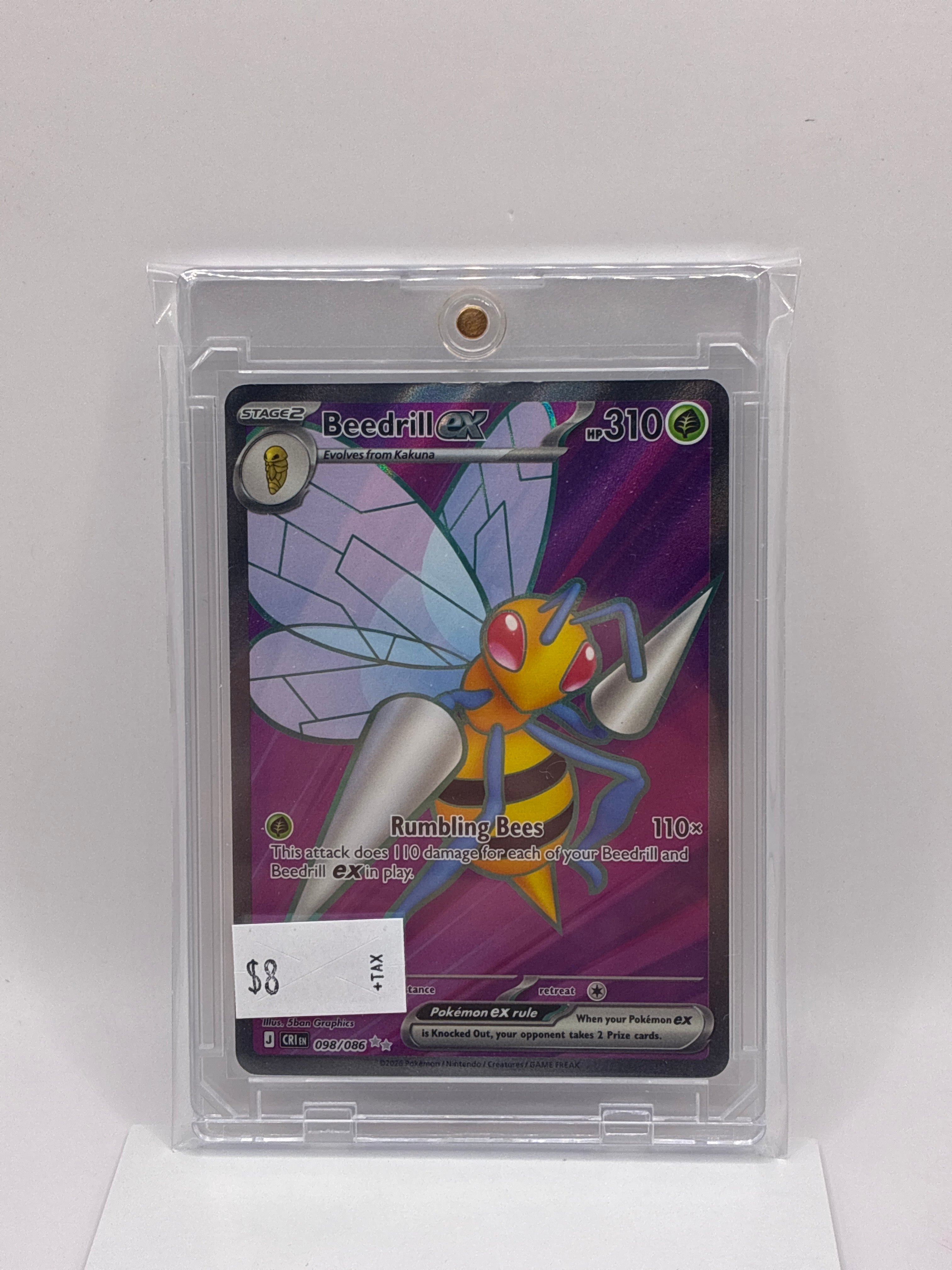 Pokémon Beedrill EX 98/108 Evolutions Ultra Rare Holo Eng 2016