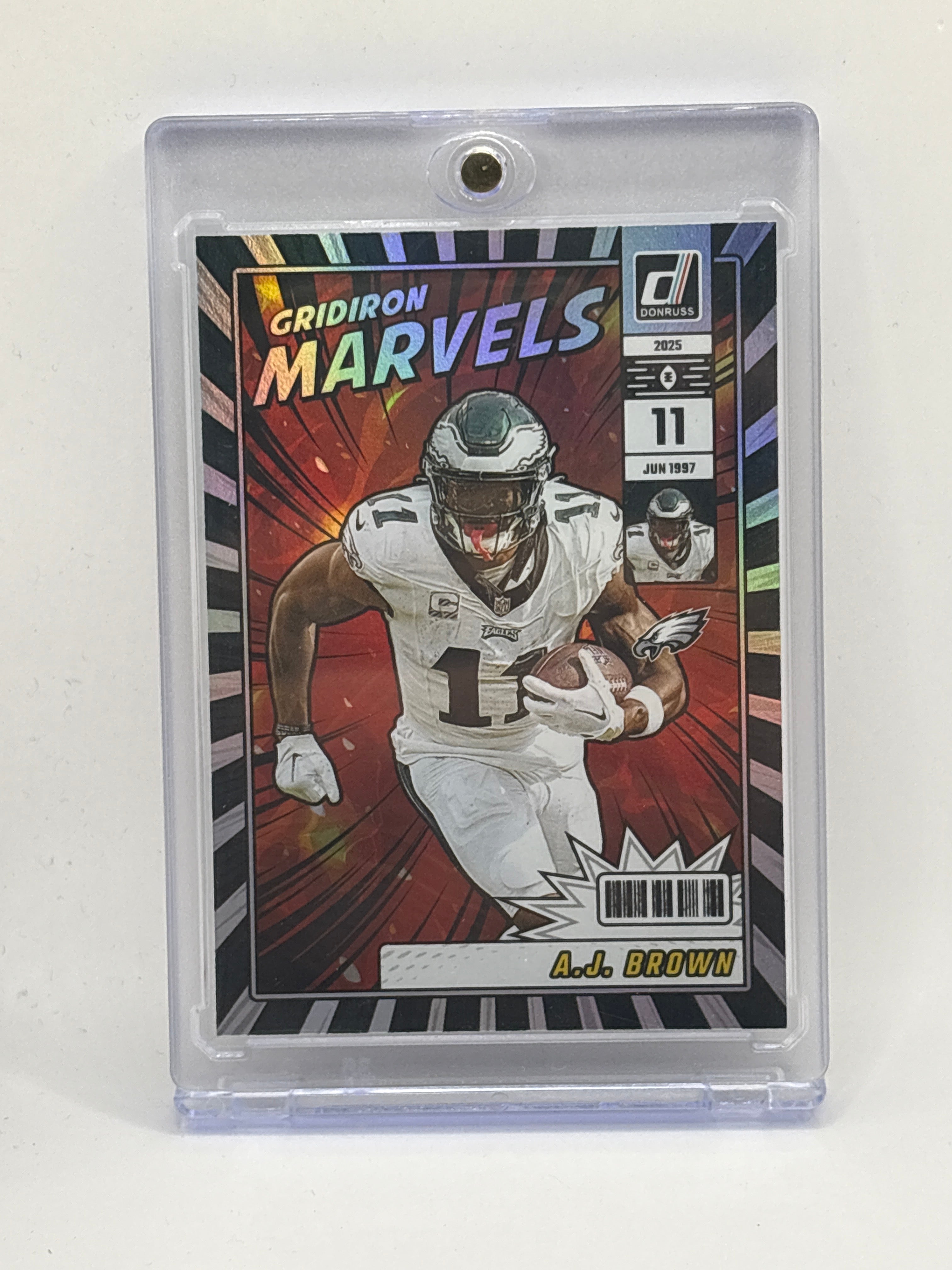 A.J. Brown 2025 Donruss Gridiron Marvels Case Hit