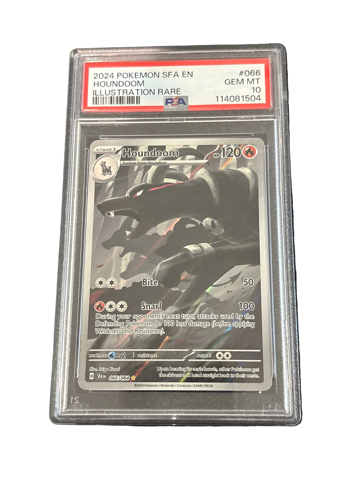 2024 Pokemon SFA EN Houndoom Illustration Rare PSA 10