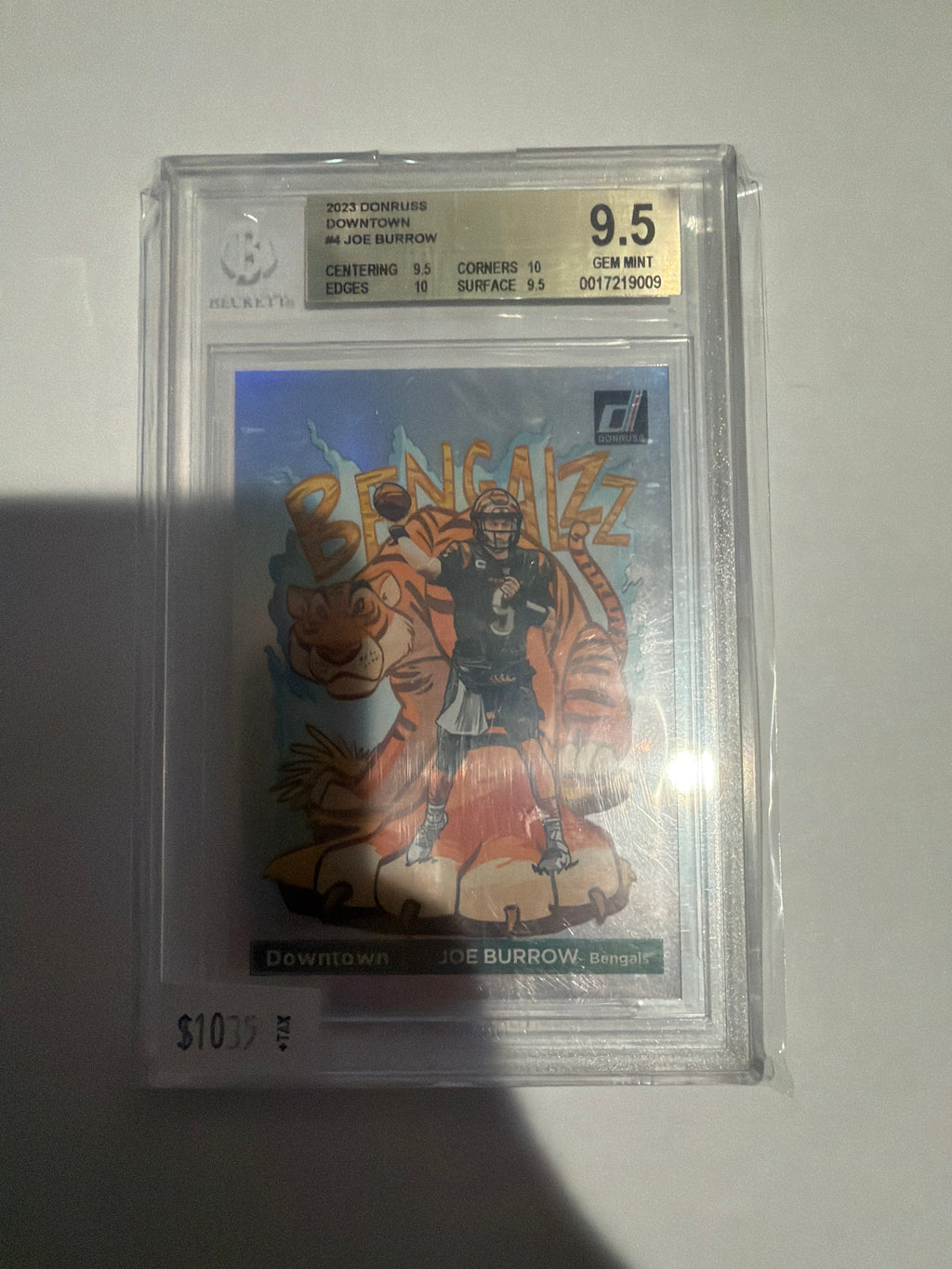 2023 Donruss Downtown Joe Burrow Beckett 9.5