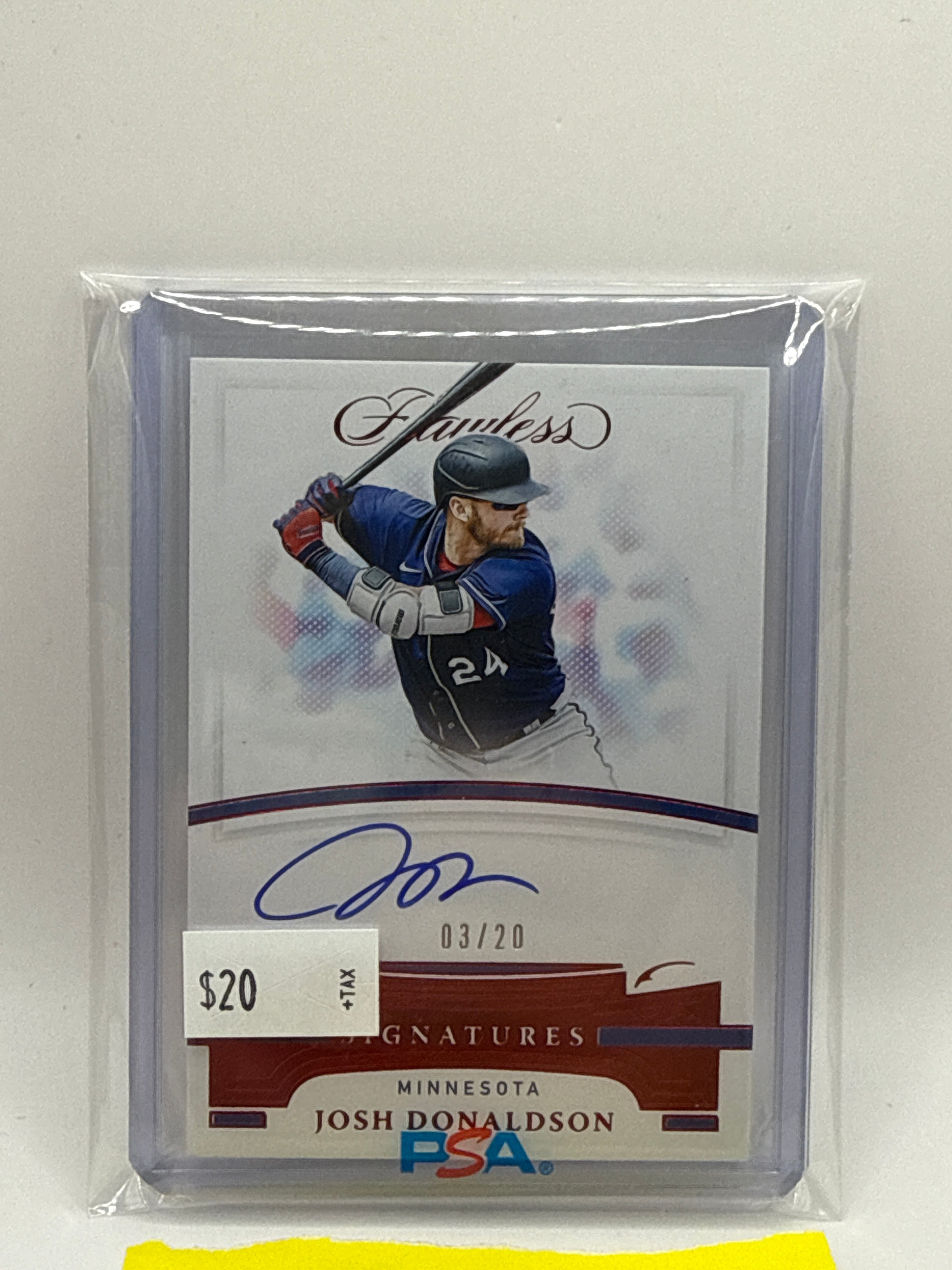 2021 flawless Josh Donaldson signatures red 03/20