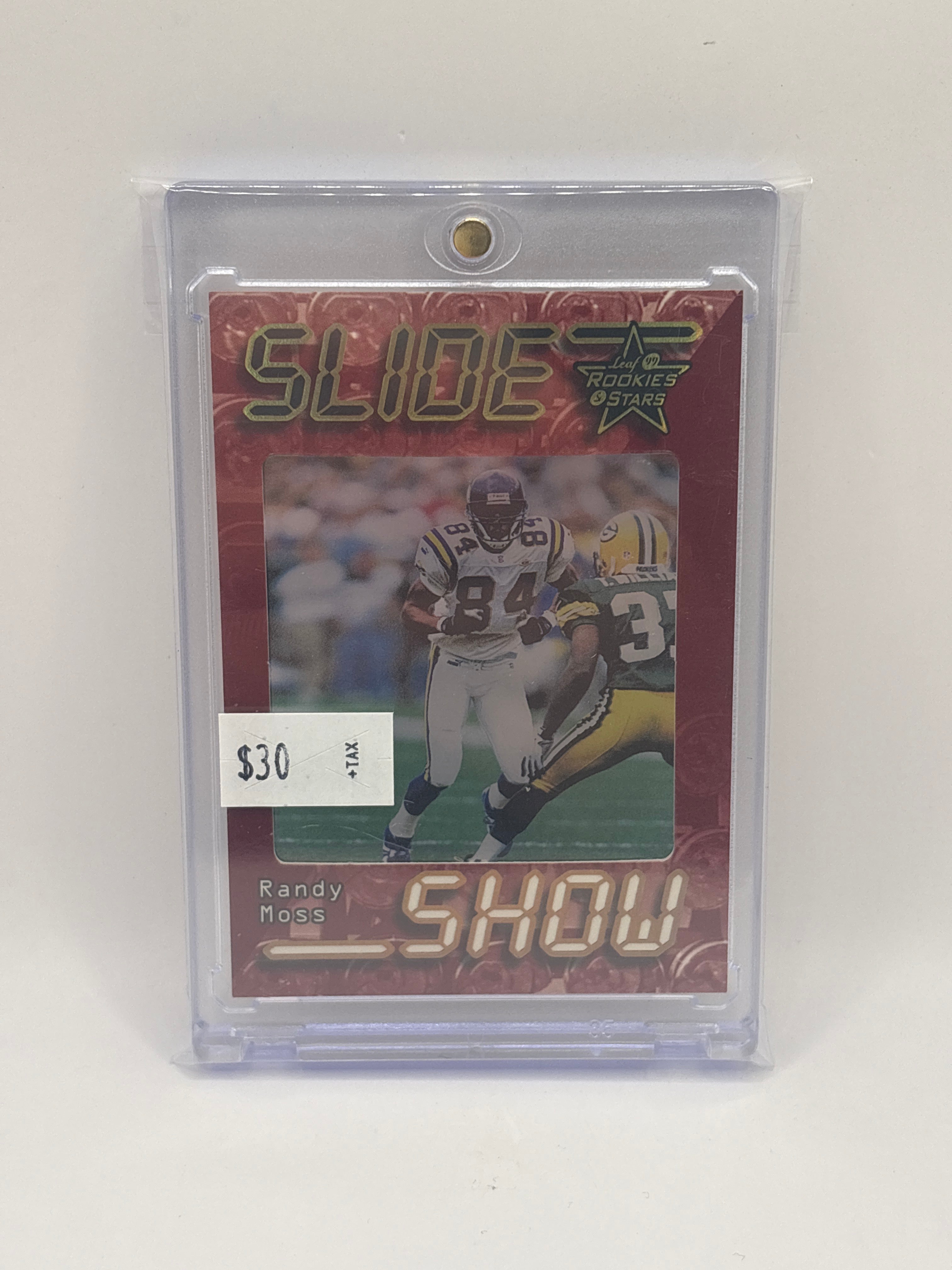 1999 Leaf Rookies & Stars Slideshow Randy Moss #SS-17 Red 077/100
