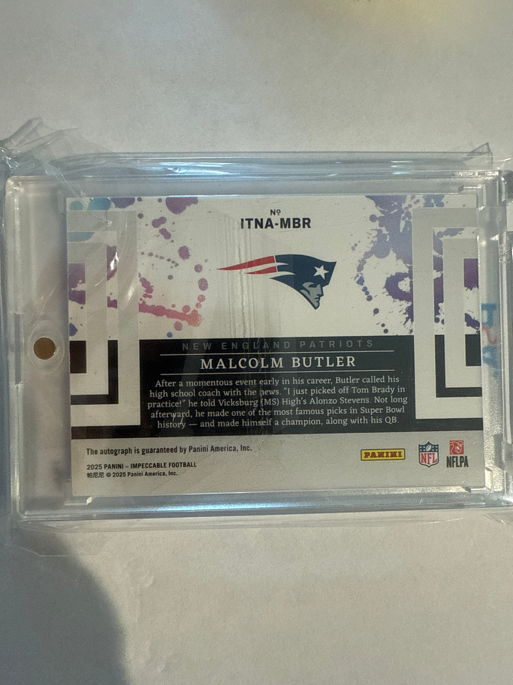2025 Impeccable Malcolm Butler Autograph 56/99
