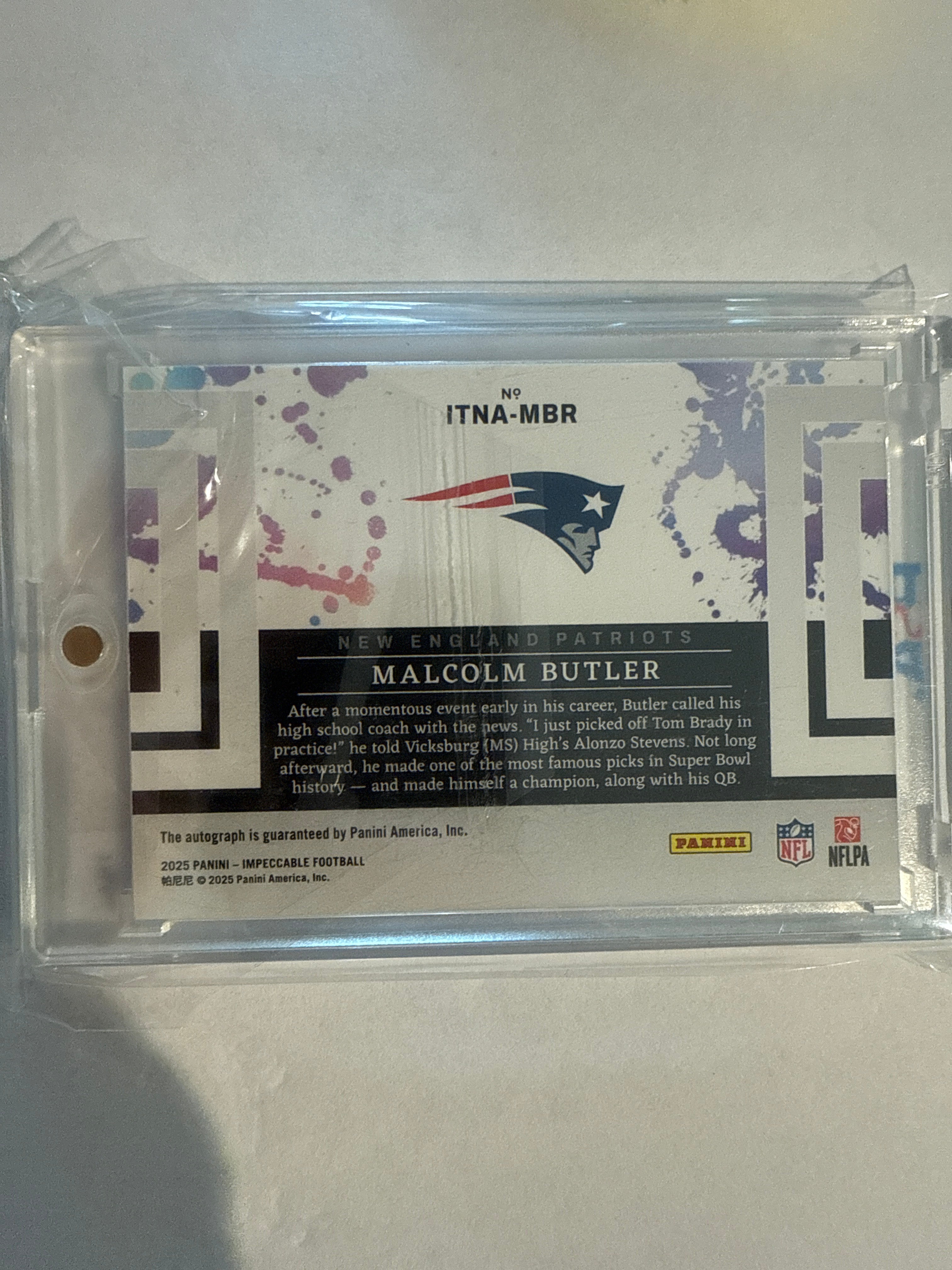 2025 Impeccable Malcolm Butler Autograph 56/99
