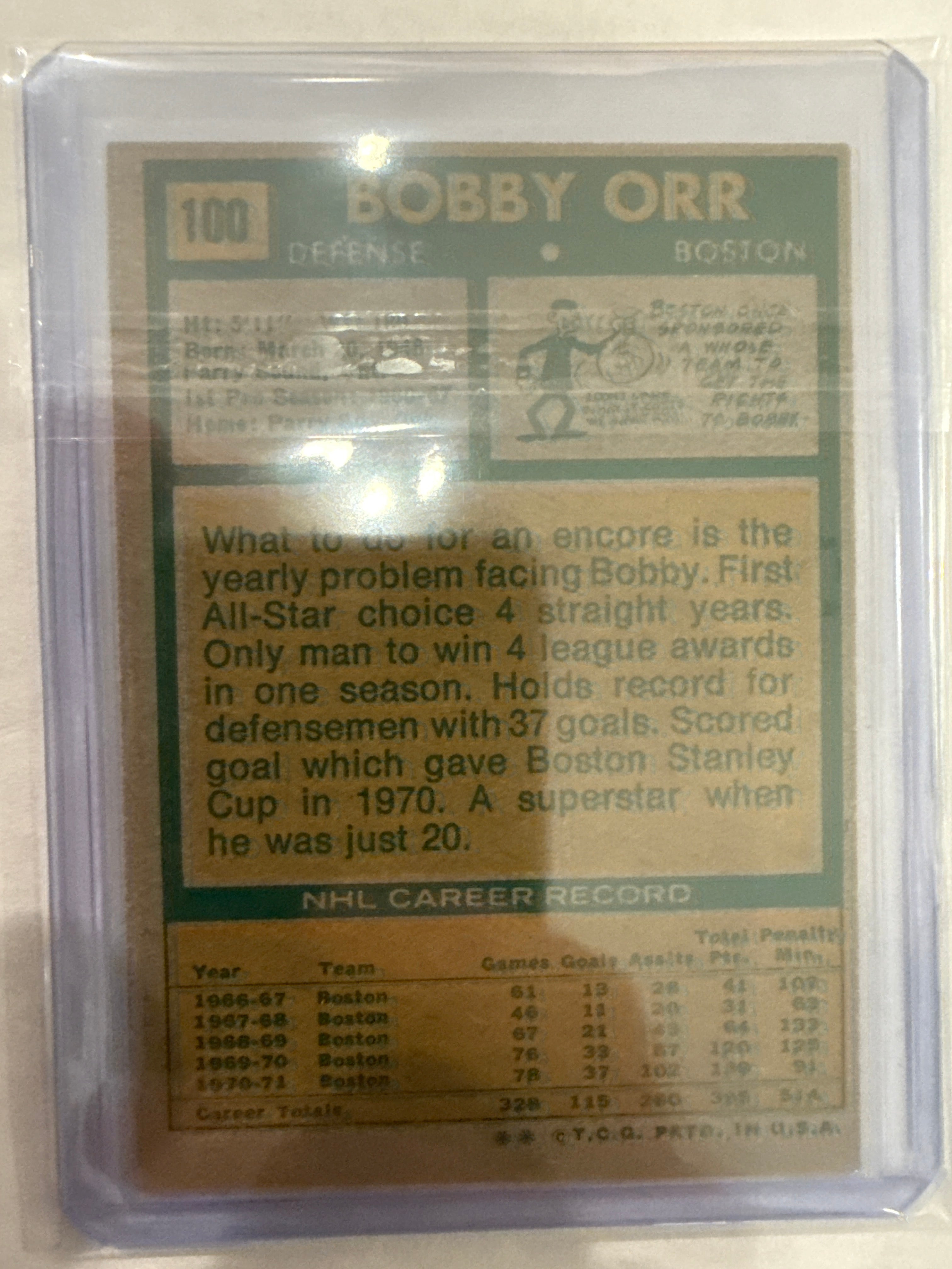 1971 Topps Bobby Orr
