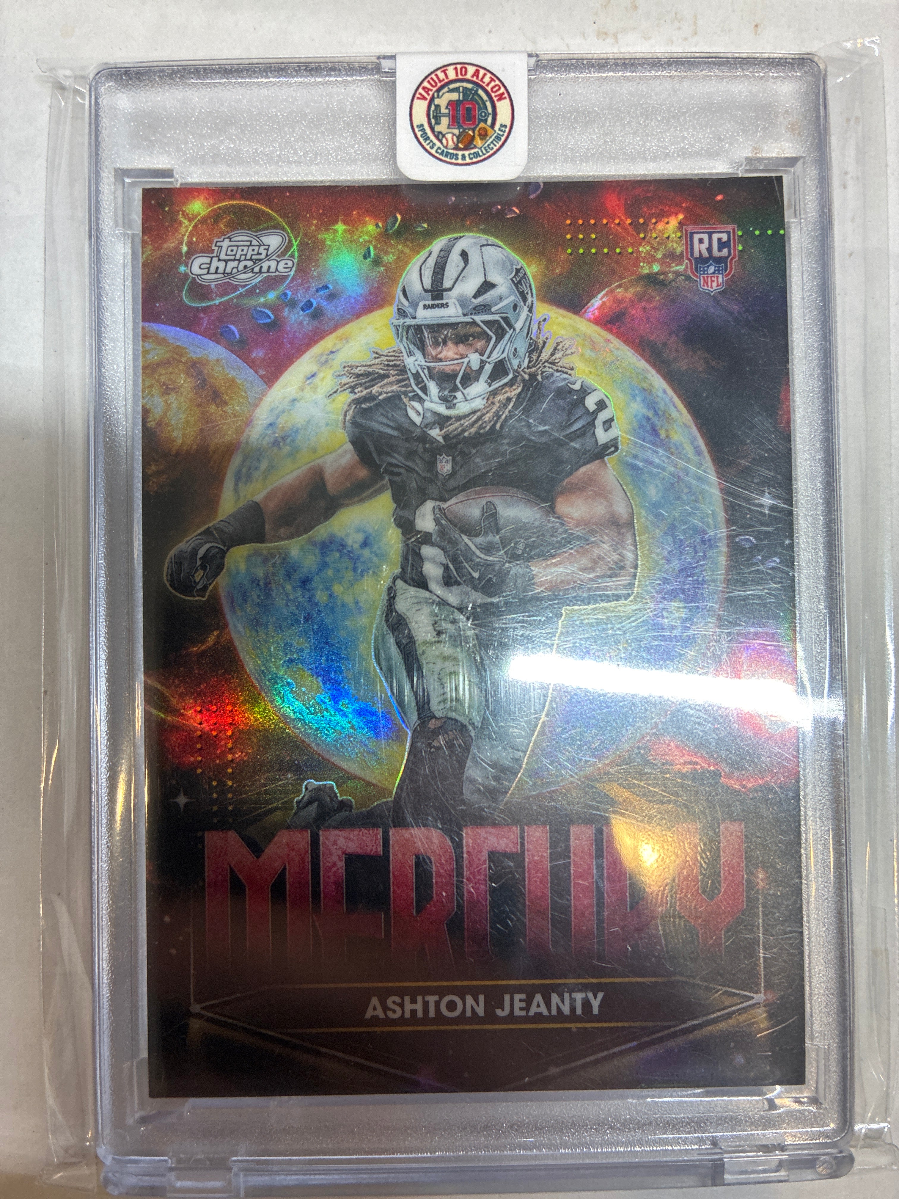 2025 Topps Cosmic Chrome Planetary Pursuit Ashton Jeanty #PPM-AJ Mercury