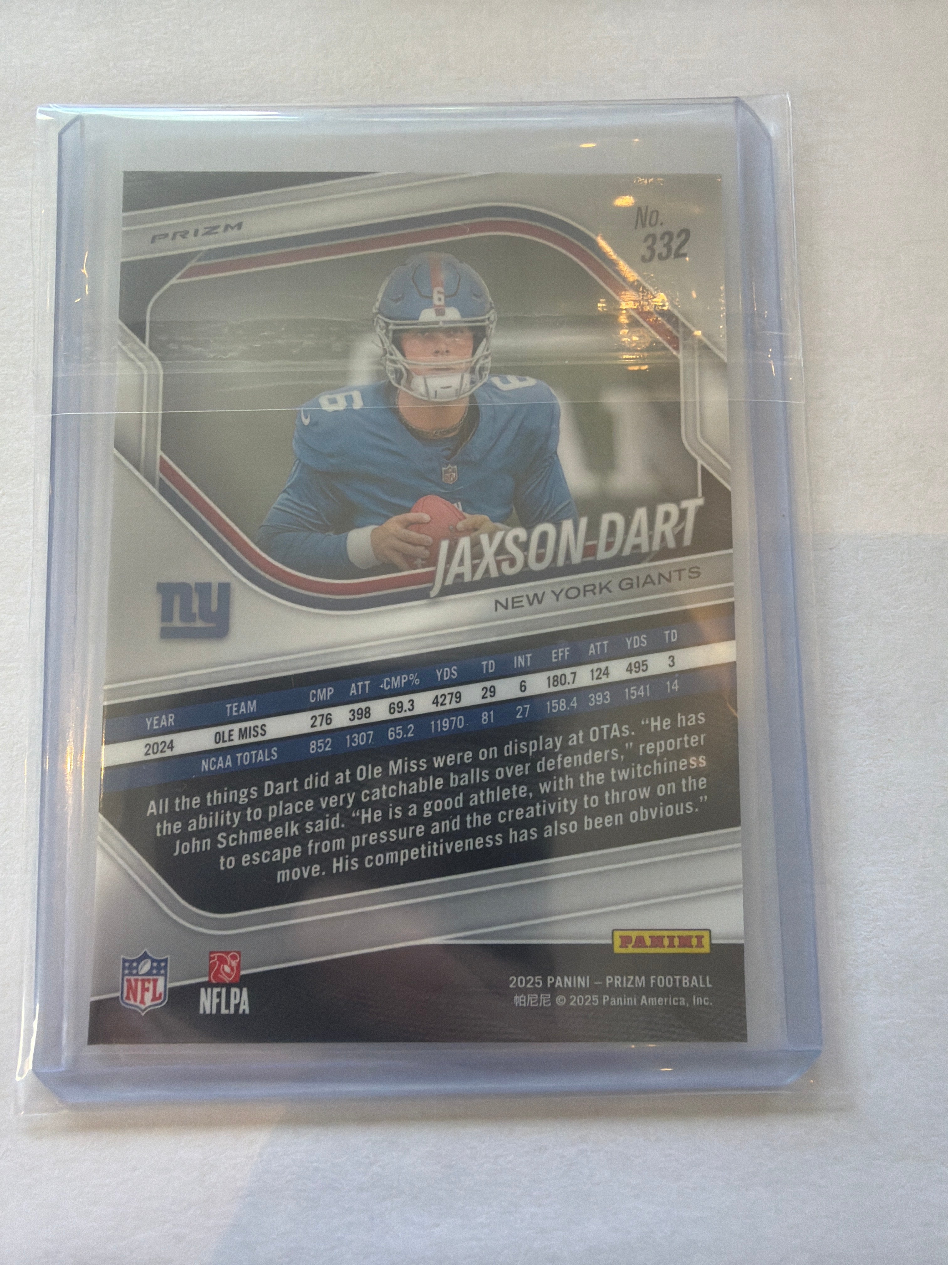 2025 Jaxon dart rookie Prizm