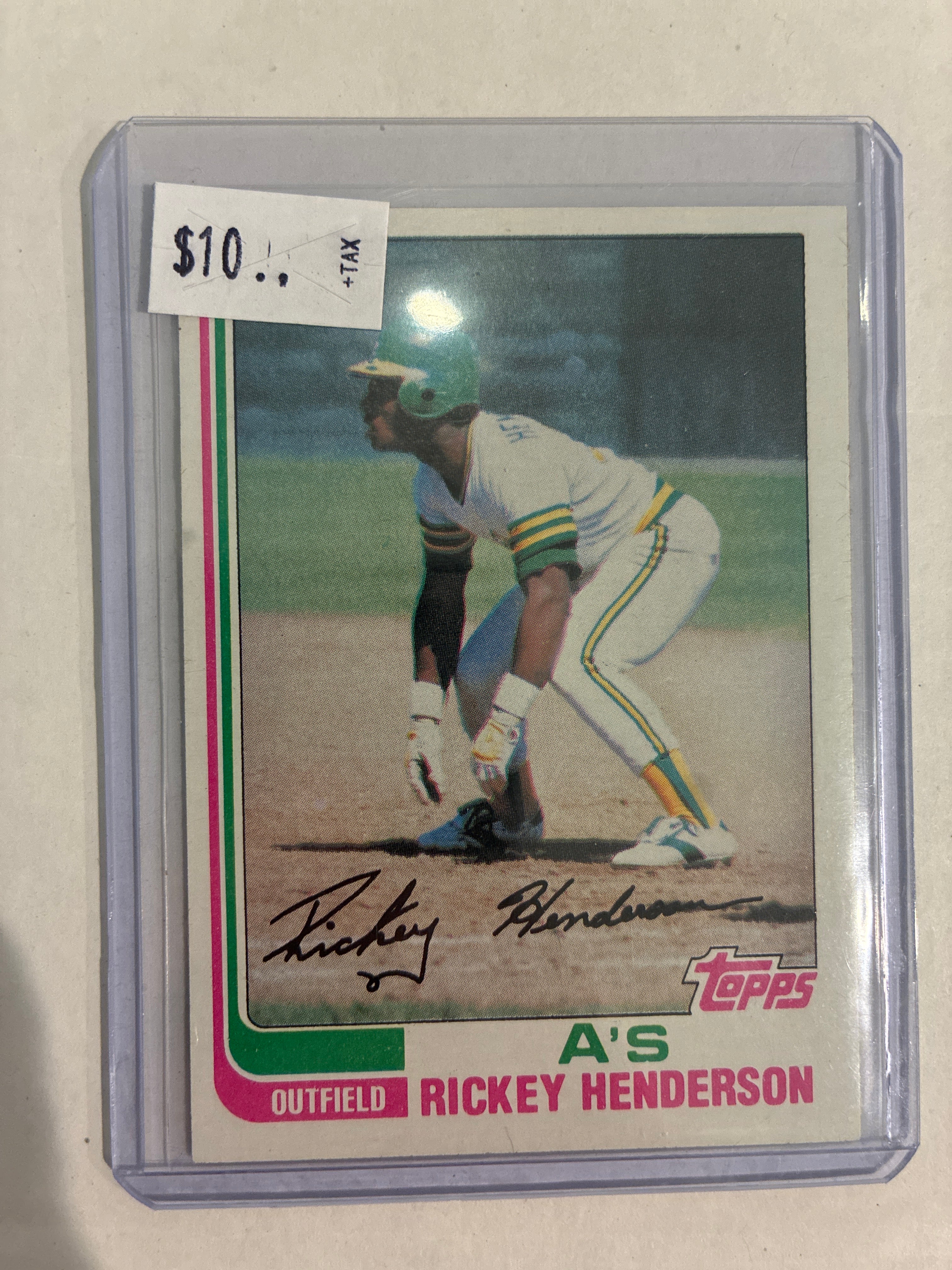 1982 Topps Rickey Henderson Auto #610