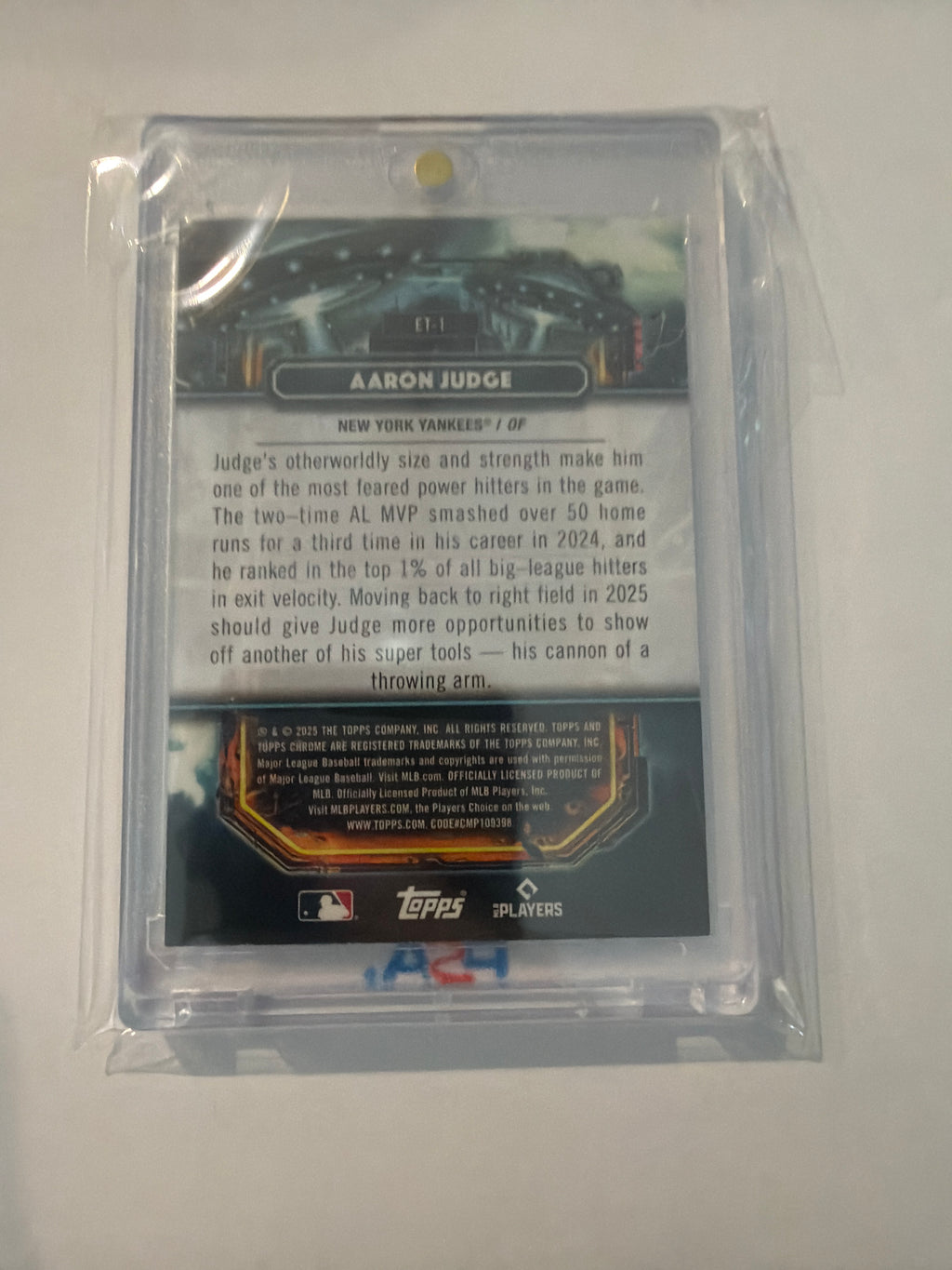 2025 Topps chrome Aaron judge