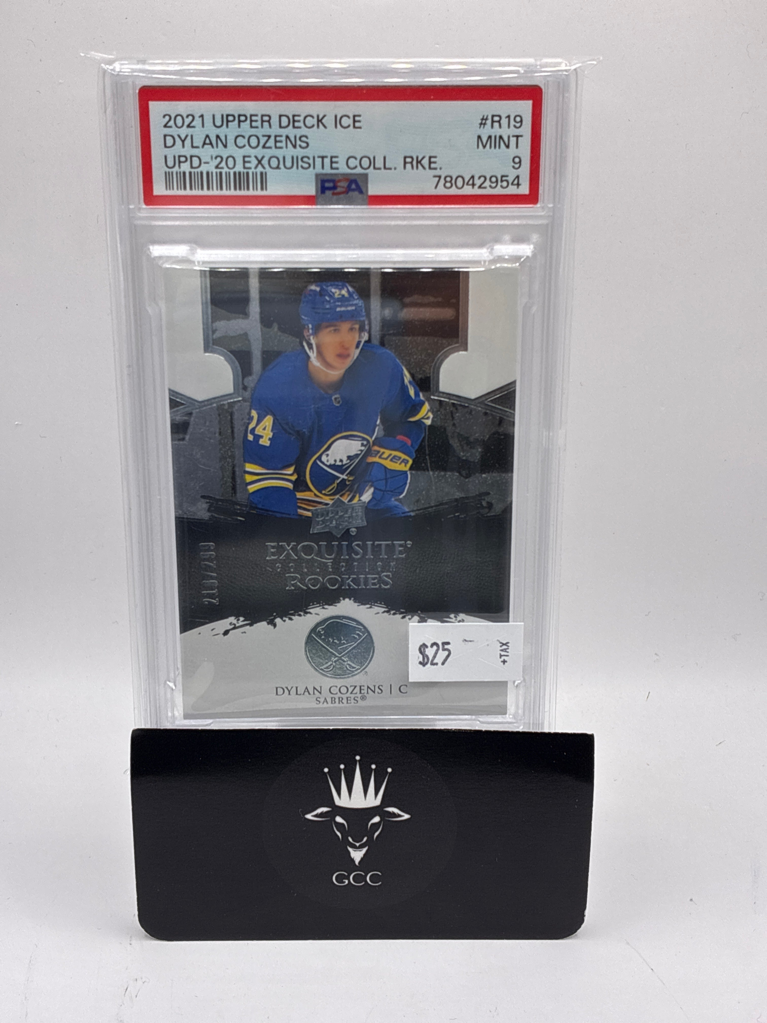 2022-23 Upper Deck Ice Update Rookie Exquisite Signatures Dylan Co3’s 218/299 PSA 9