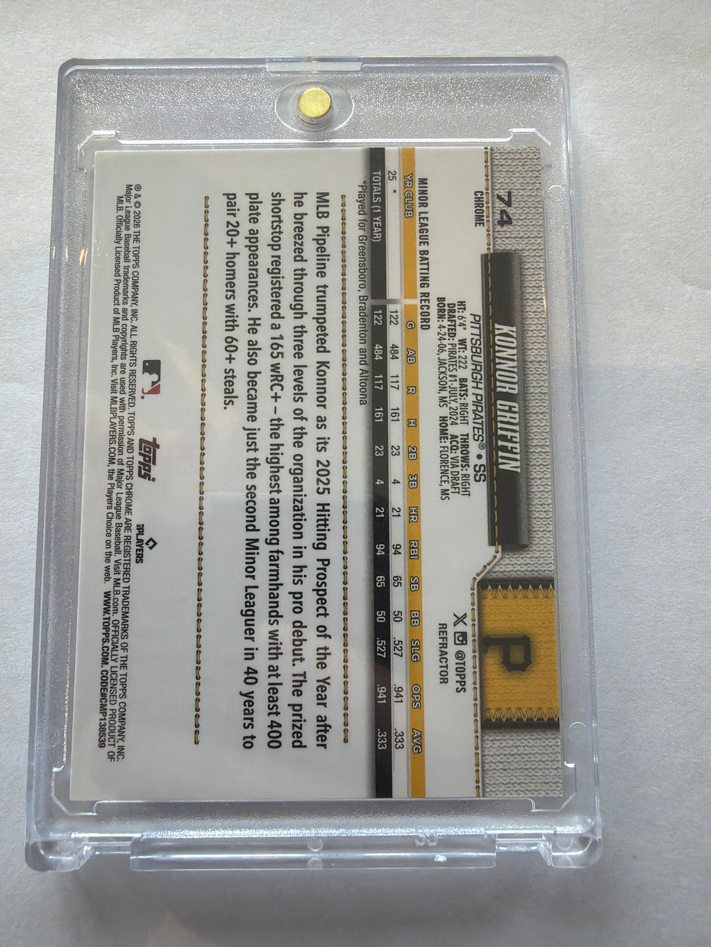 2026 Topps chrome Konnor griffin