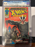 Marvel comic book X-Mens Havok on a rampage through Australia 8/89 CGC 9.4