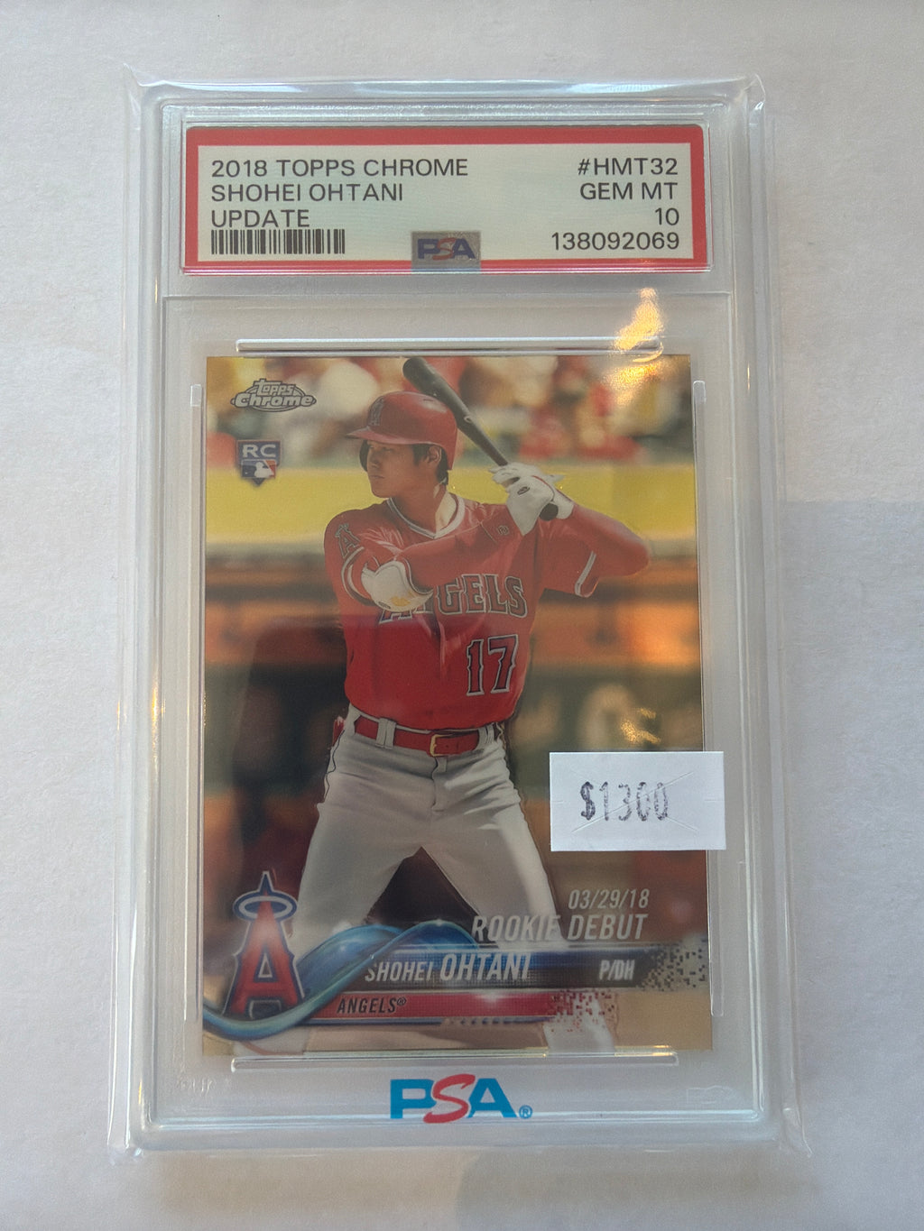 2018 Topps chrome Shohei Ohtani update PSA10