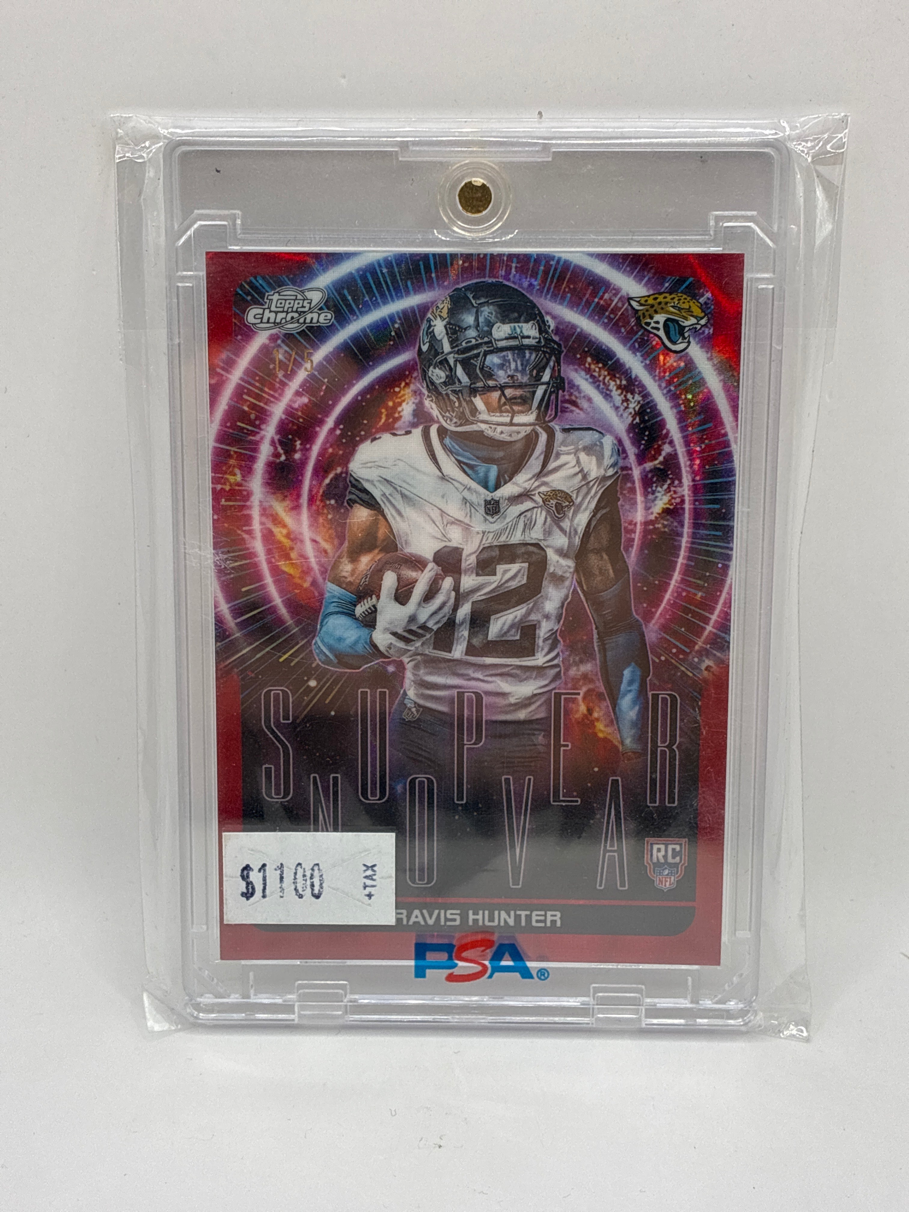 2025 Topps Cosmic Chrome Red Supernova Travis Hunter 1/5