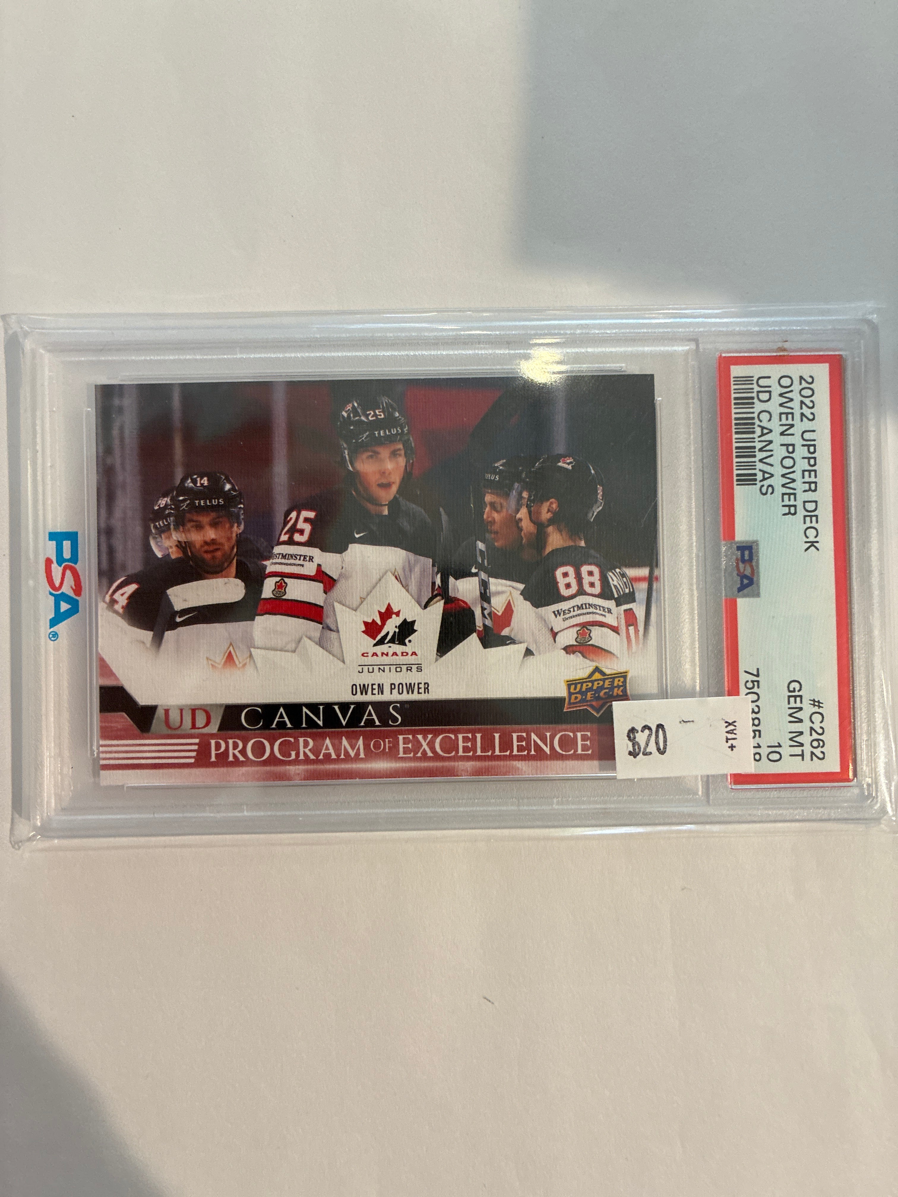 2022-23 Upper Deck Series 2 Ud Canvas Program of Excellence Owen Power PSA 10