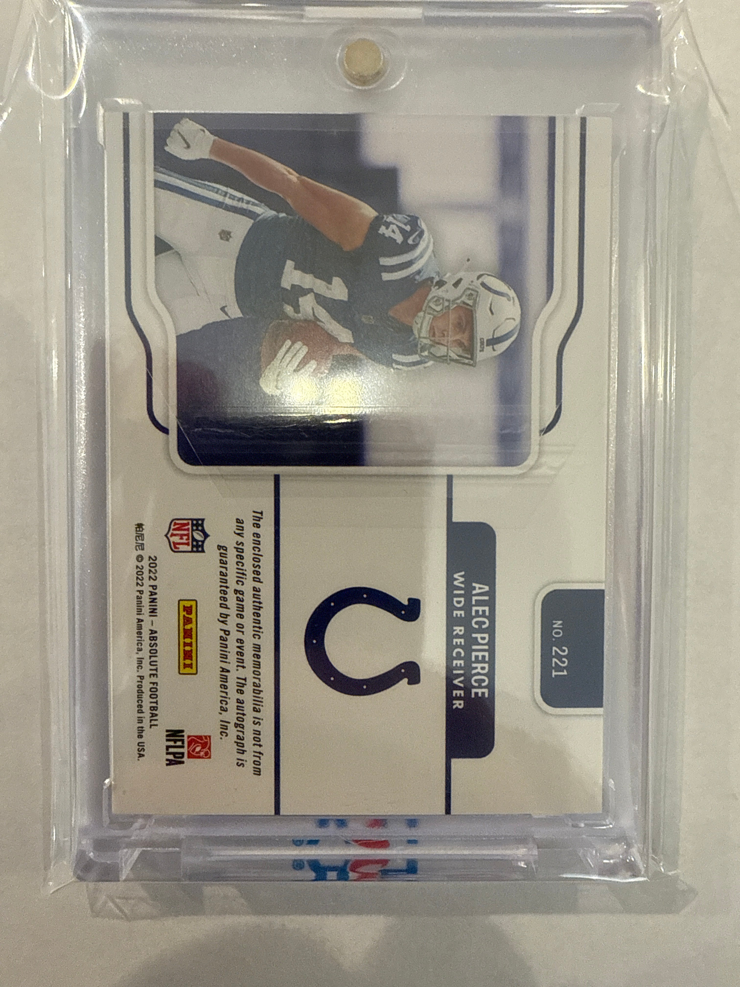 2022 Absolute Alec Pierce Patch Auto 262/299